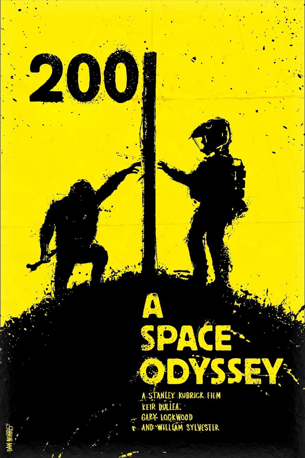 yellow, sign, capital letter, monkey, mode of transportation, 2001: A Space Odyssey, 720P, outdoors, odyssey, art and craft, warning sign, communication, Phone HD Wallpaper