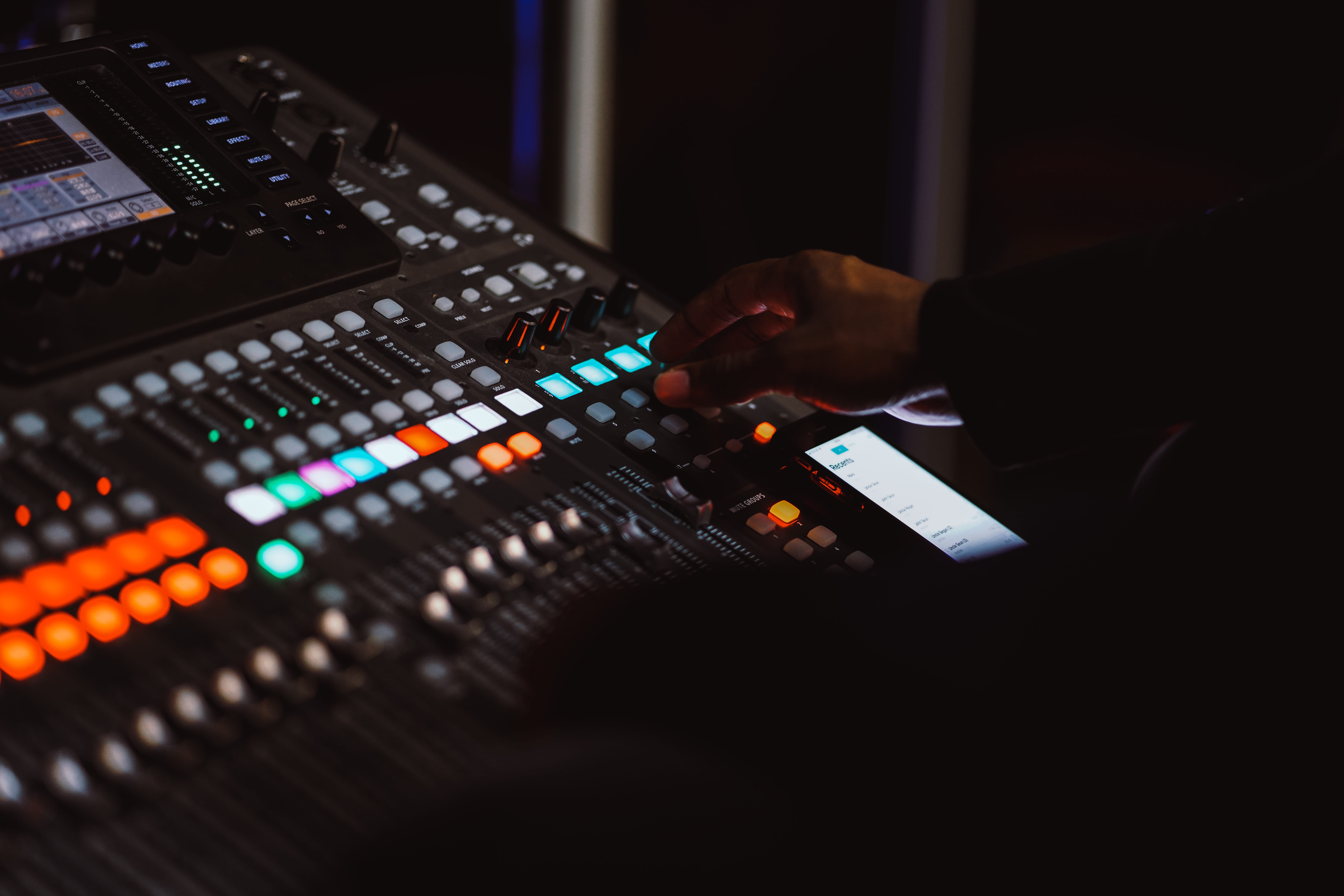 musician, electrical Equipment, light, control, stage - Performance Space, volume, nightclub, mixer, volume - Fluid Capacity, equipment, audio engineering, HD Wallpaper