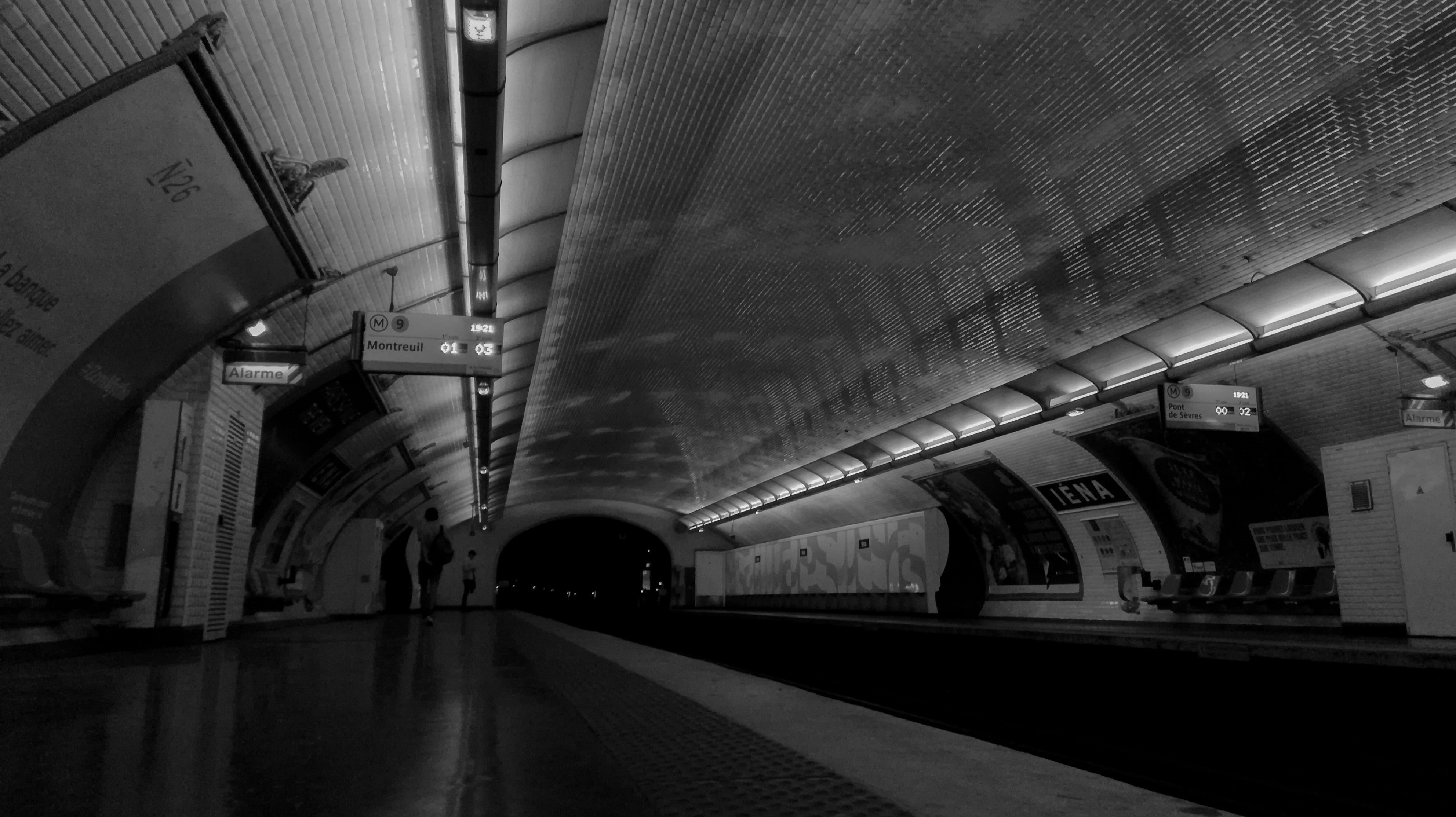 station, transportation, public transportation, train station, train, architectural column, person, subway, paris, terminal, lighting equipment, vehicle, HD Wallpaper