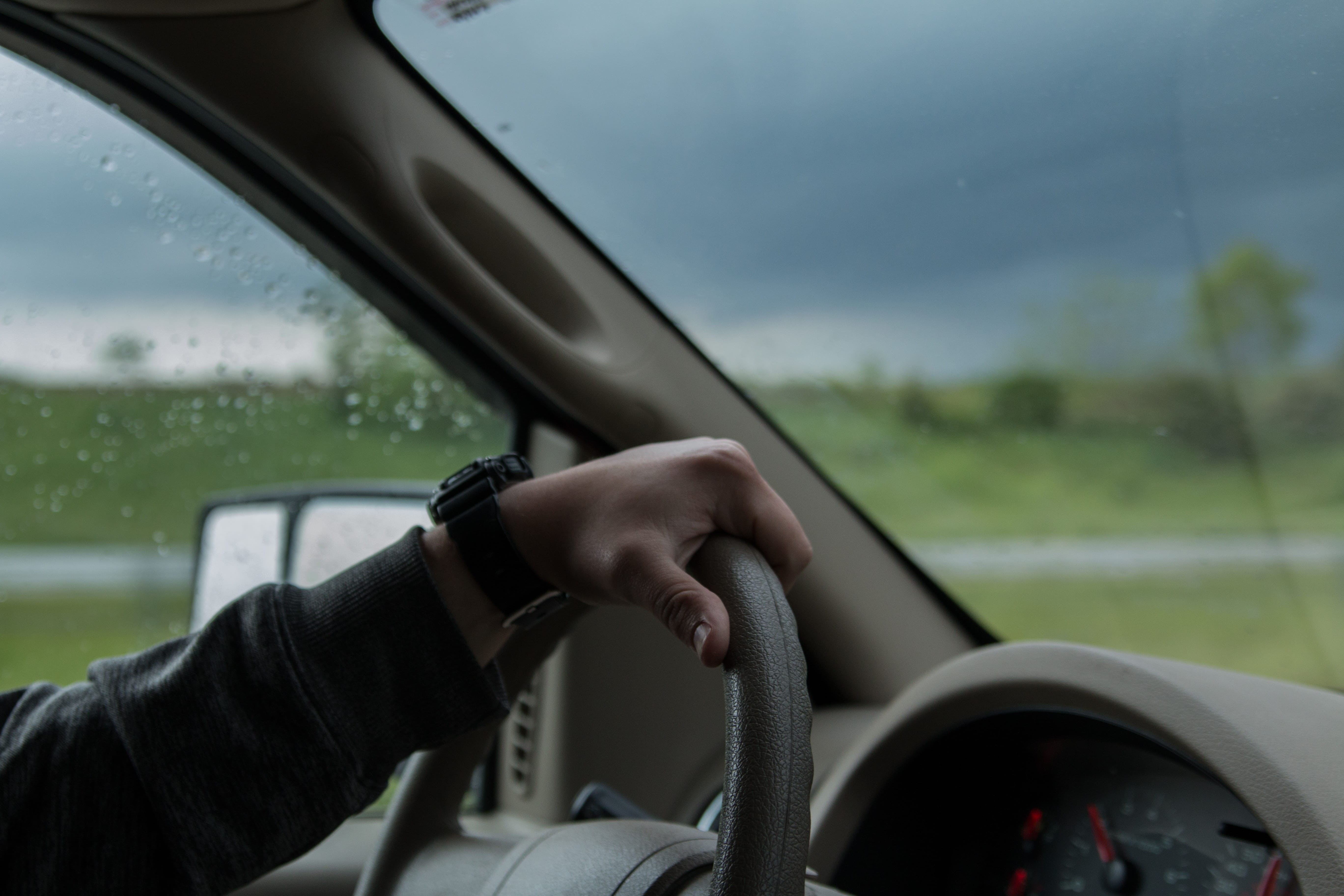 mode of transportation, one Person, nature, day, human body part, glass - material, driver, motor vehicle, mode of Transport, rainy season, hand, outdoors, HD Wallpaper