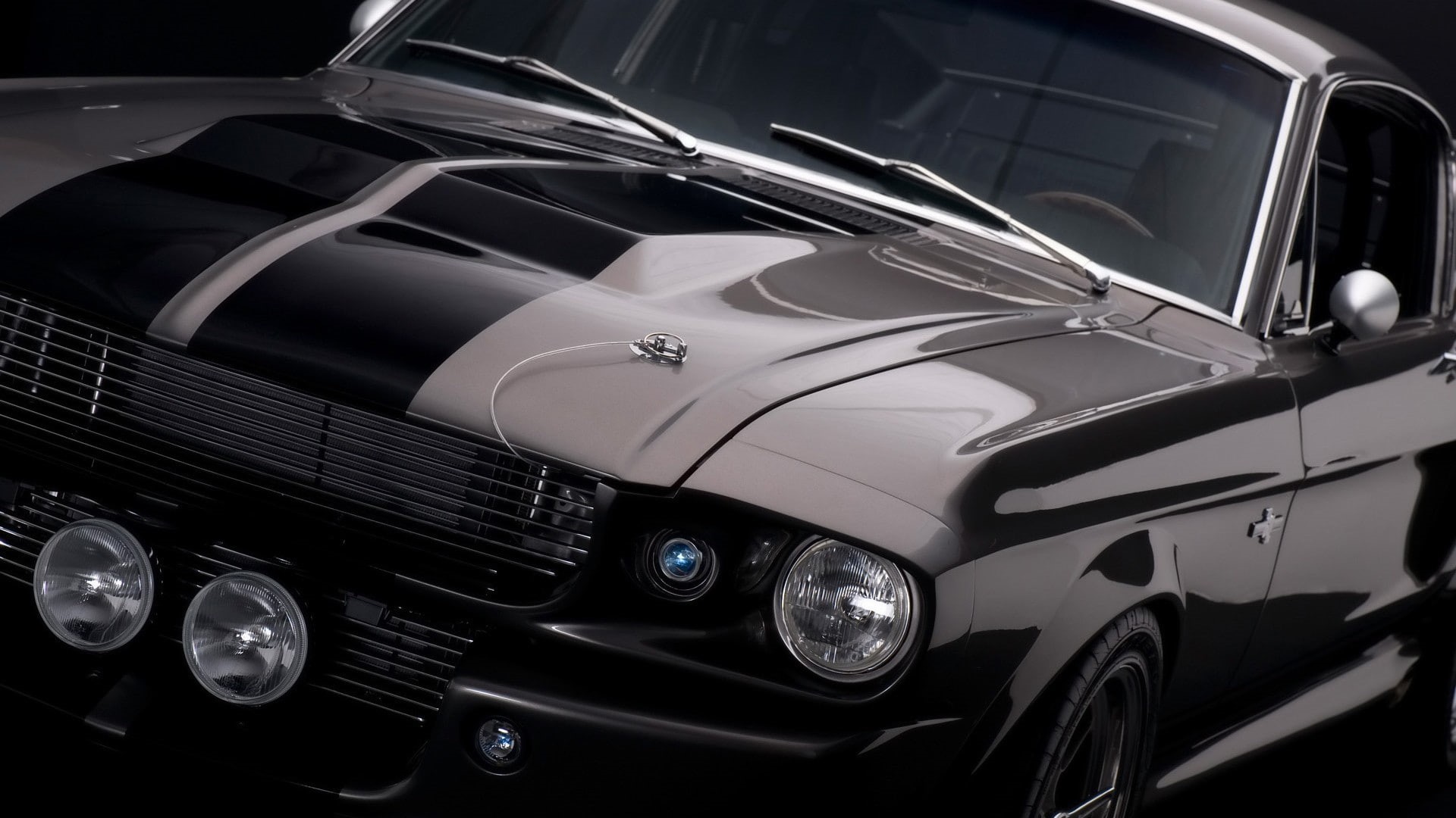 gt, ford, black, shelby, mustang, car, hd, cars, 1080P, gt500, cobra, HD Wallpaper