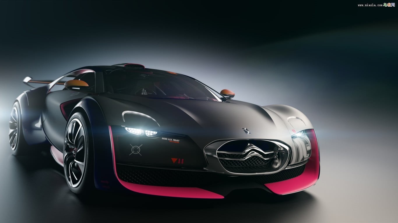 black, transportation, vehicle, silver colored, sports, professional sport, modern, auto racing, competition, mode of transportation, Citroen DS, competitive sport, HD Wallpaper