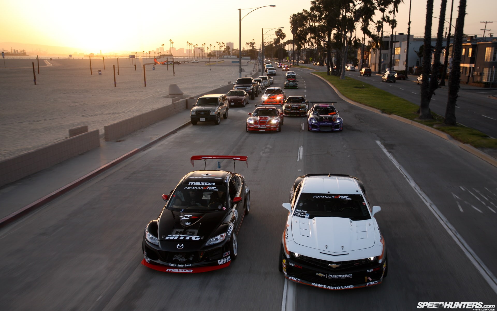 chevrolet, 8, race, mazda, street, camaro, cars, hd, rx, 1080P, sunset, HD Wallpaper