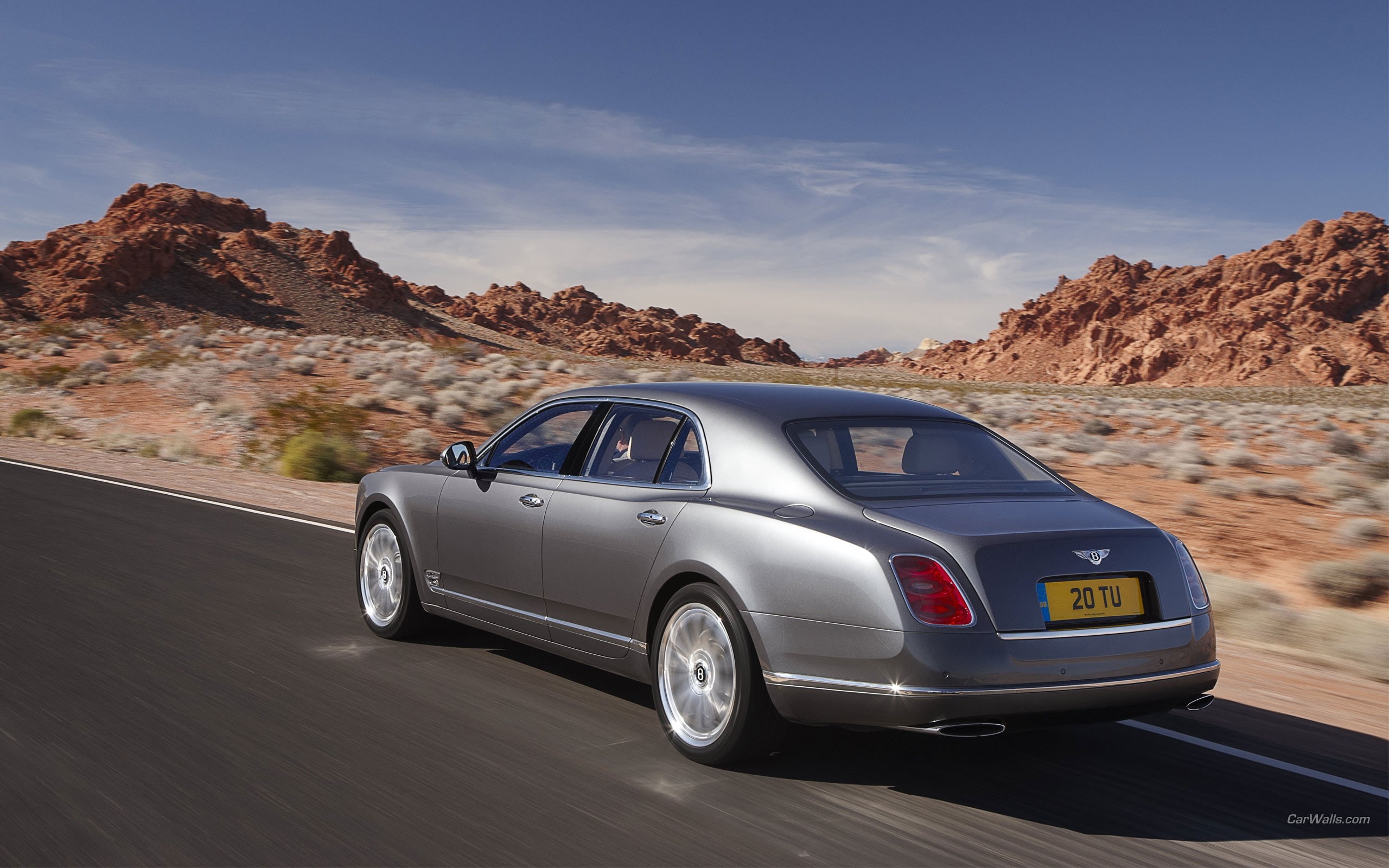 hd, bentley, motion, desert, cars, mulsanne, blur, 2K, HD Wallpaper