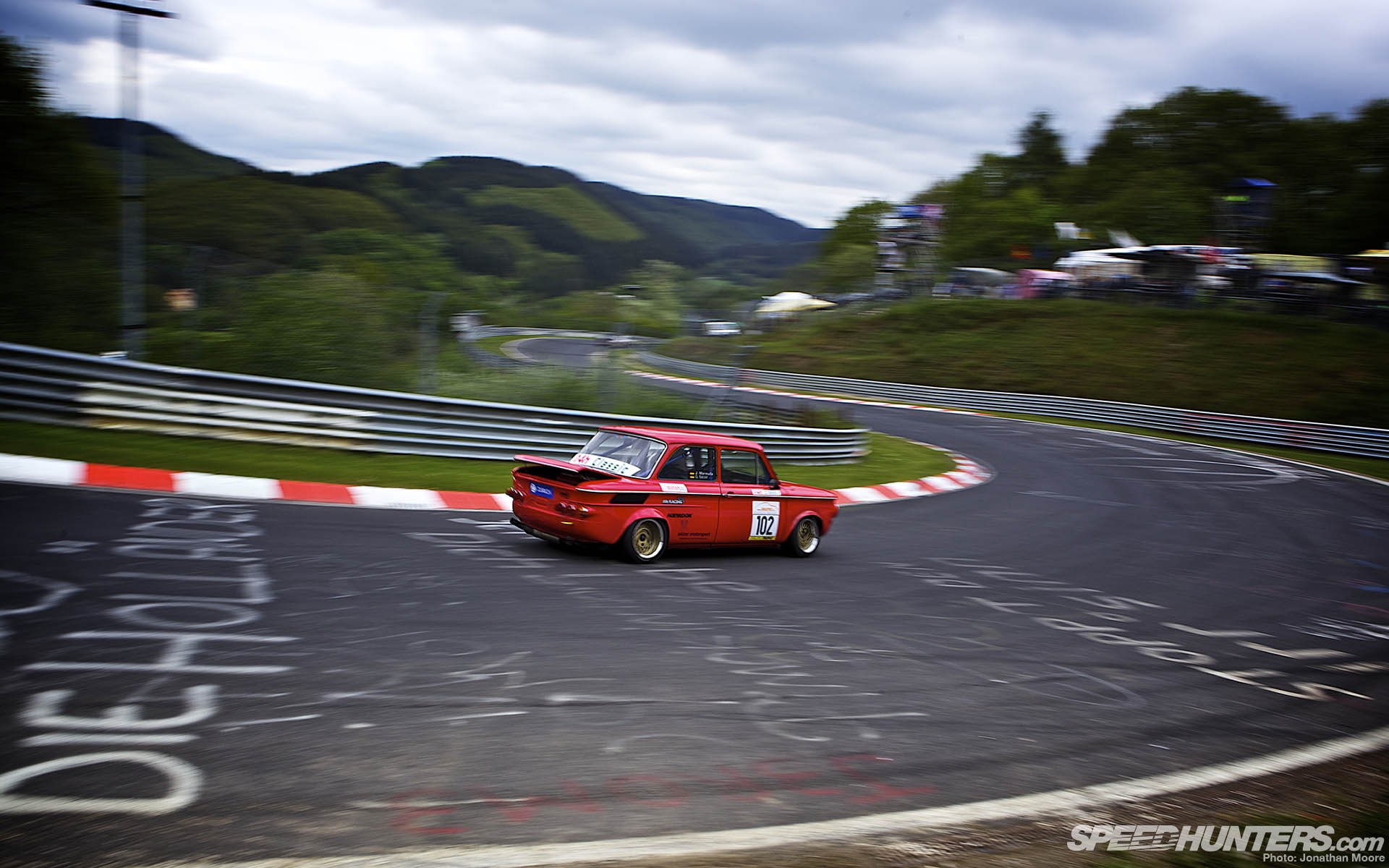 blur, race, nsu, red, racing, 1080P, track, car, hd, 1000, cars, classic, motion, nurburgring, HD Wallpaper