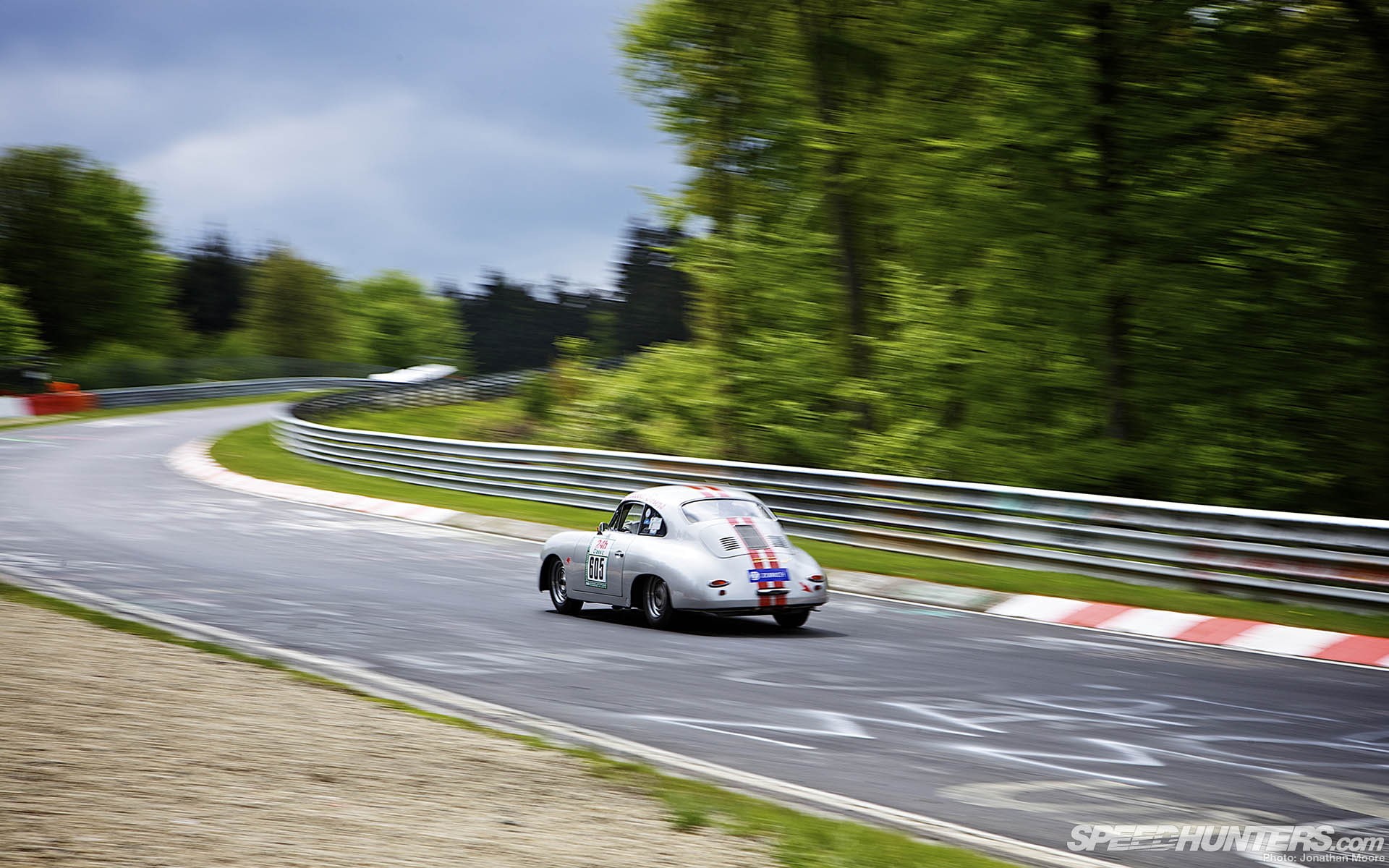 blur, car, nurburgring, cars, classic, race, motion, coupe, hd, track, gray, porsche, 1080P, HD Wallpaper