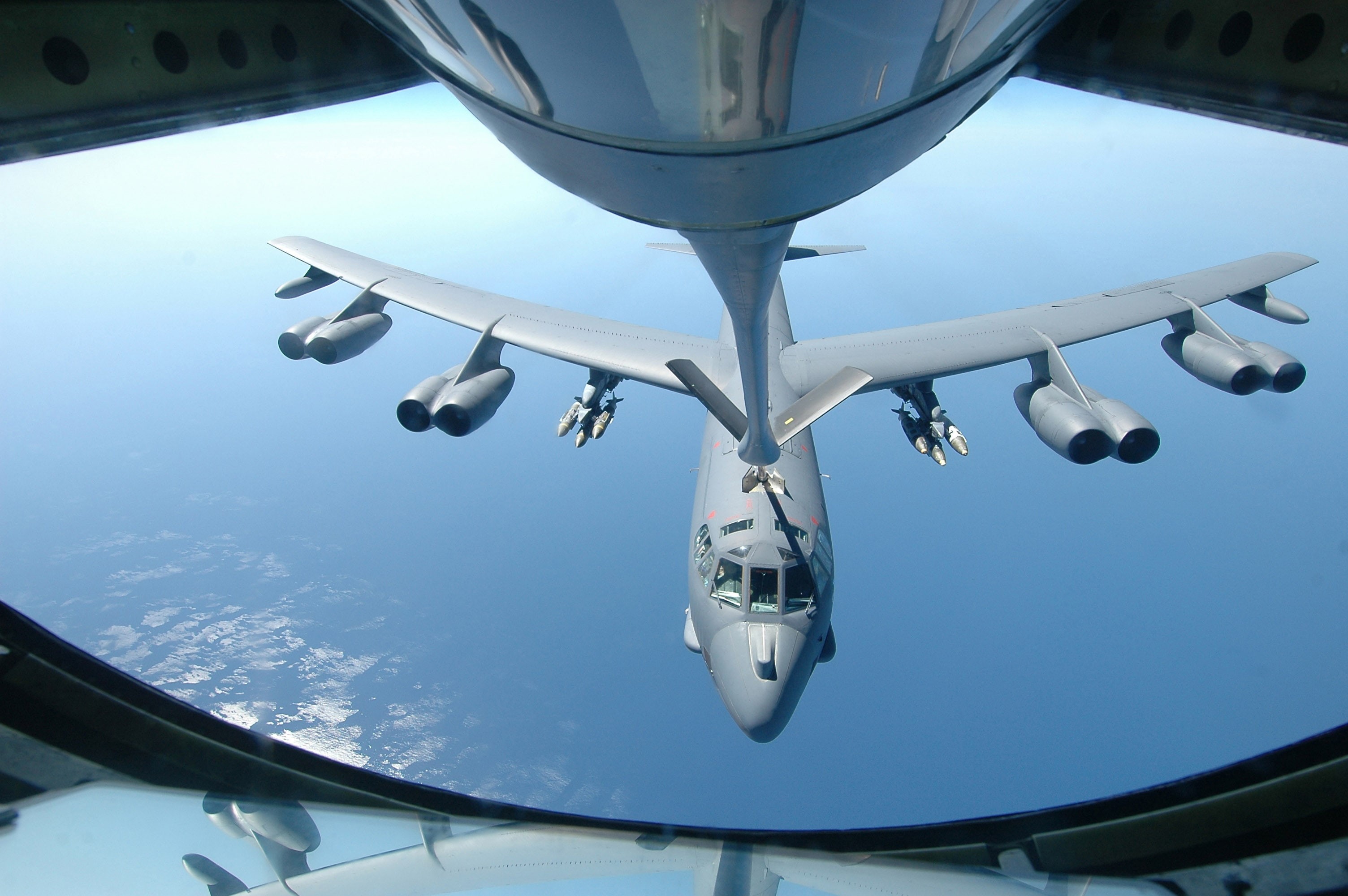 air refueling, B 52, bomber, the ocean, 2K, USAF, HD Wallpaper