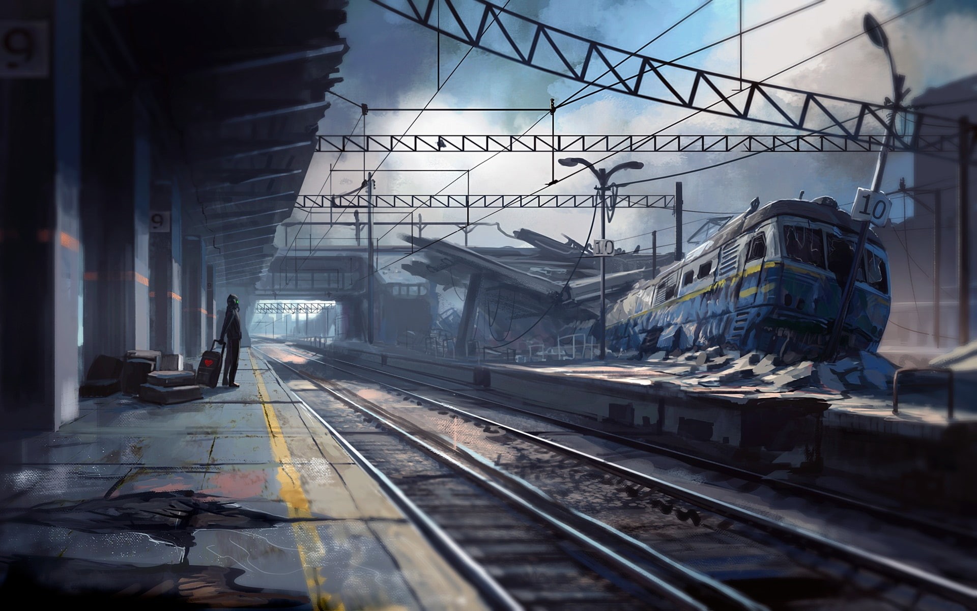 Train, Station, Creative, 1080P, Abandoned, Armageddon, Pictures, HD Wallpaper