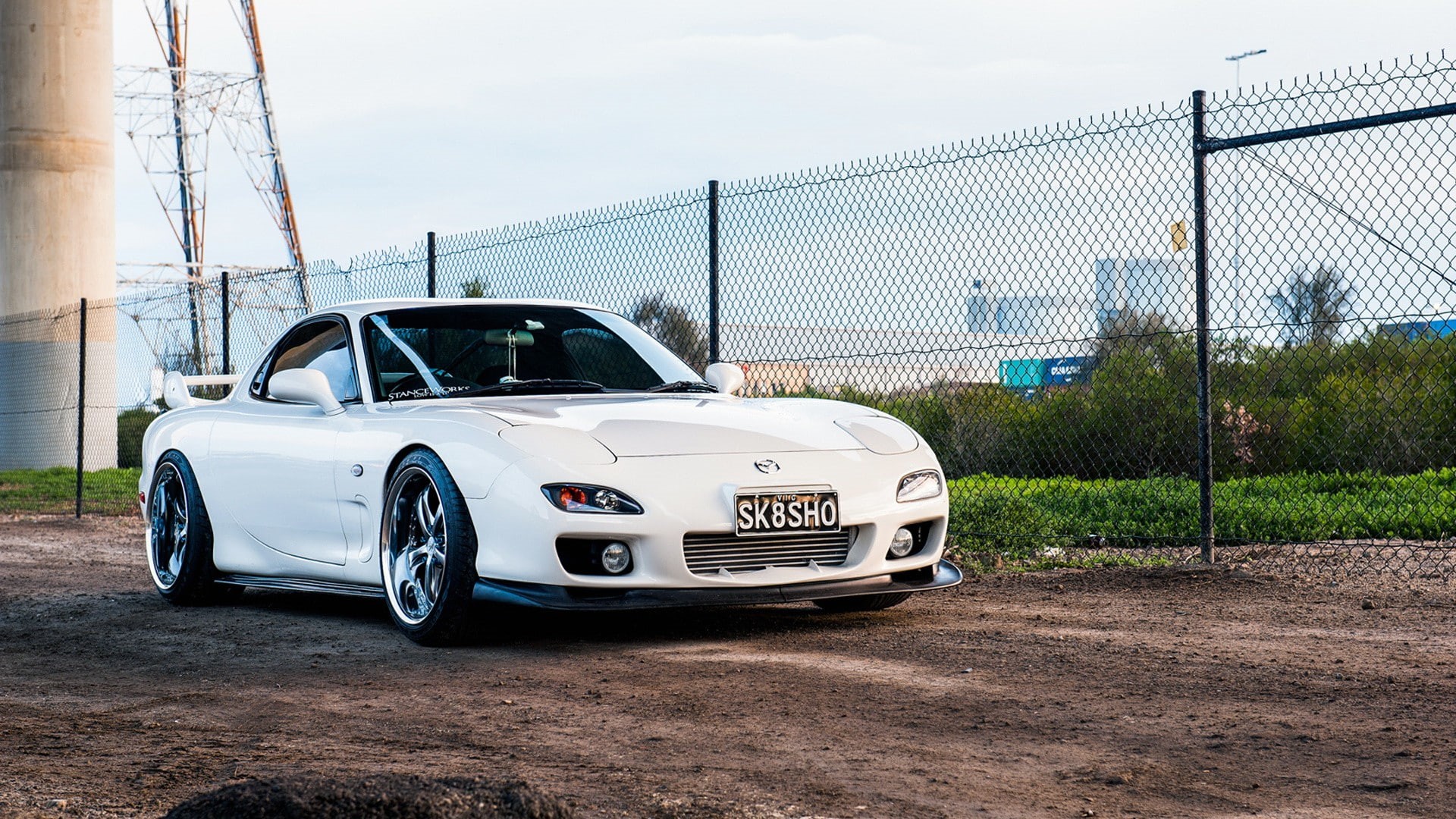 hd, mazda, cars, 7, coupe, rx, white, 1080P, HD Wallpaper