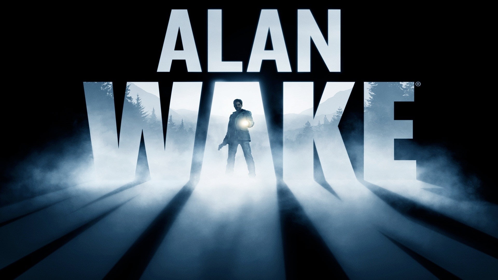 security, full length, adult, looking, business, shadow, text, sign, video games, men, one person, blue, standing, architecture, Alan Wake, indoors, digital composite, HD Wallpaper