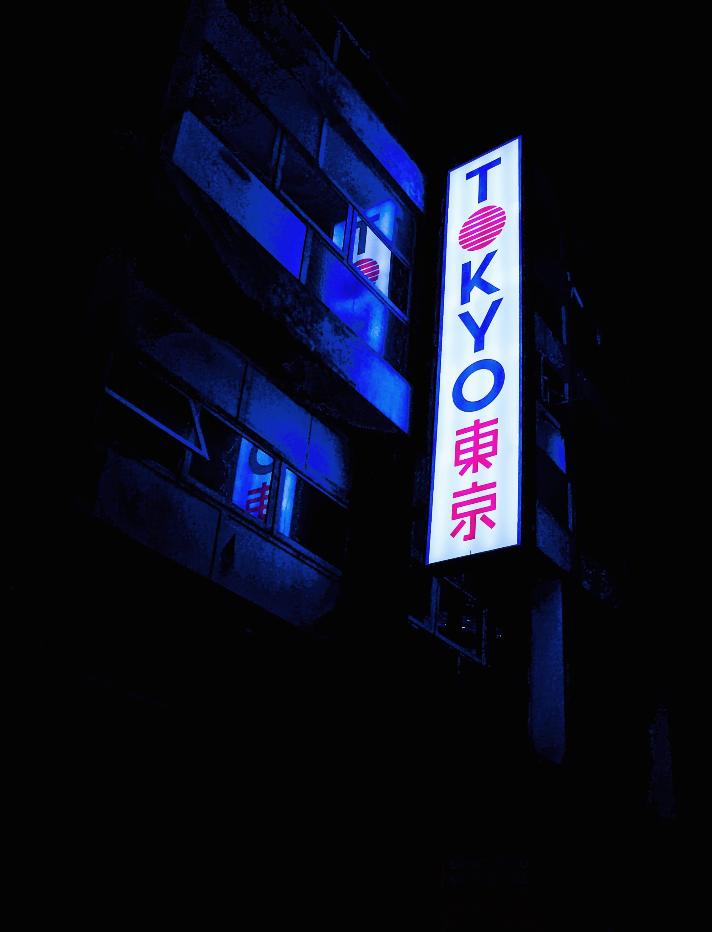 reflection, night, urban Scene, dark, street, no People, building Exterior, built Structure, 2K, hotel sign, city Life, tokyo, asium, signage, light, language, Phone HD Wallpaper