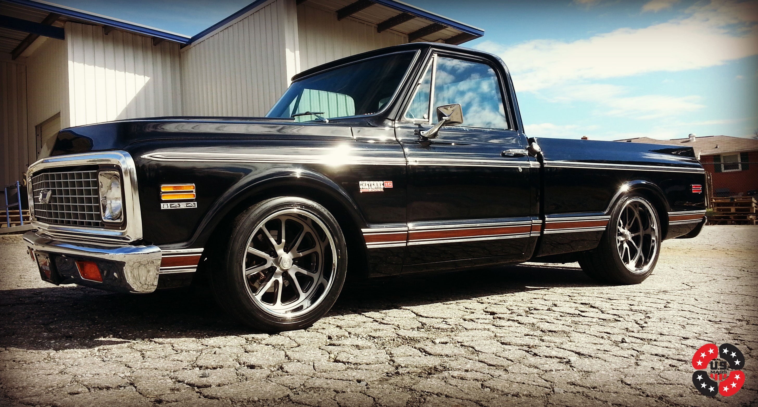 street, no people, 1972, tire, cab, architecture, outdoors, building exterior, built structure, silverado, retro styled, gray, motor vehicle, car, Chevrolet C-10, HD Wallpaper