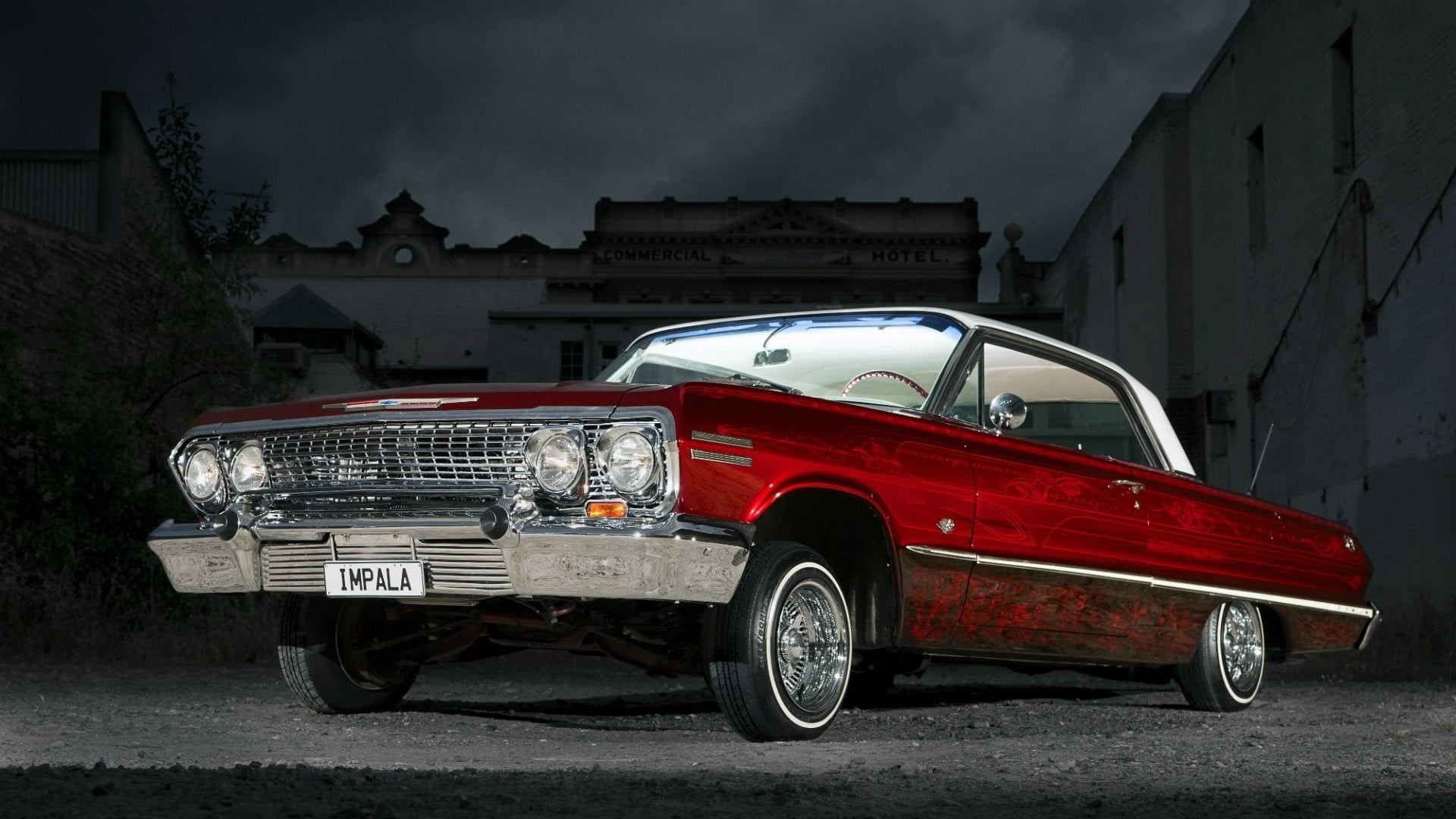 1080P, garage, cloud - sky, vintage car, retro styled, building, car, truck, city, building exterior, mode of transportation, no people, cab, stationary, HD Wallpaper