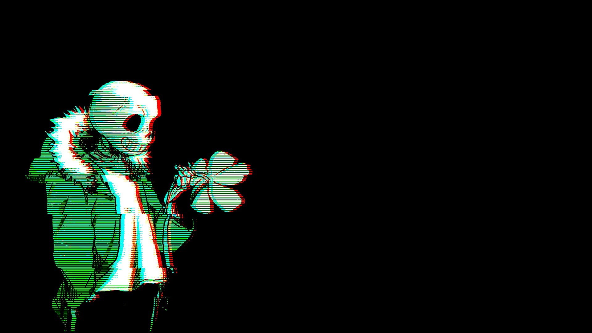 Sans, 1080P, Chromatic Aberration, Simple Background, Hoods, skeleton, Undertale, glitch Art, HD Wallpaper
