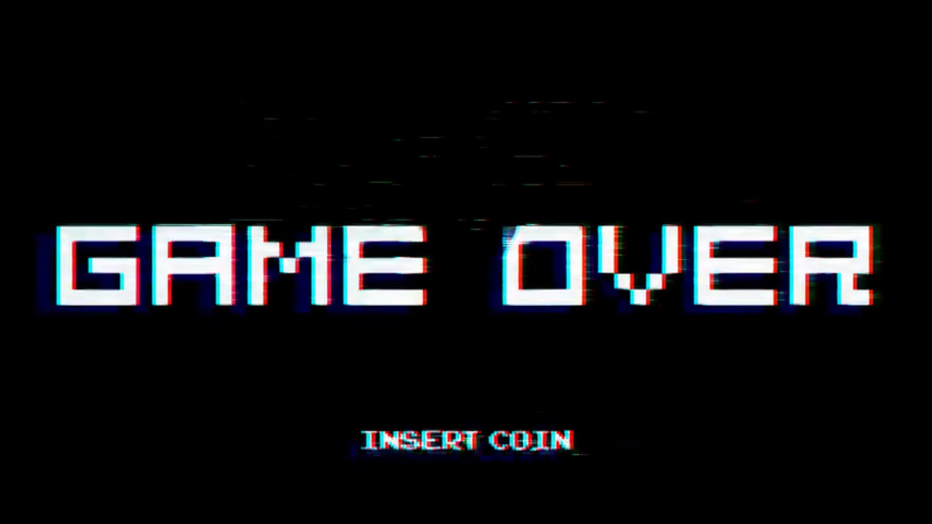 1080P, Simple, Arcade, Chromatic Aberration, Typography, video games, GAME OVER, HD Wallpaper