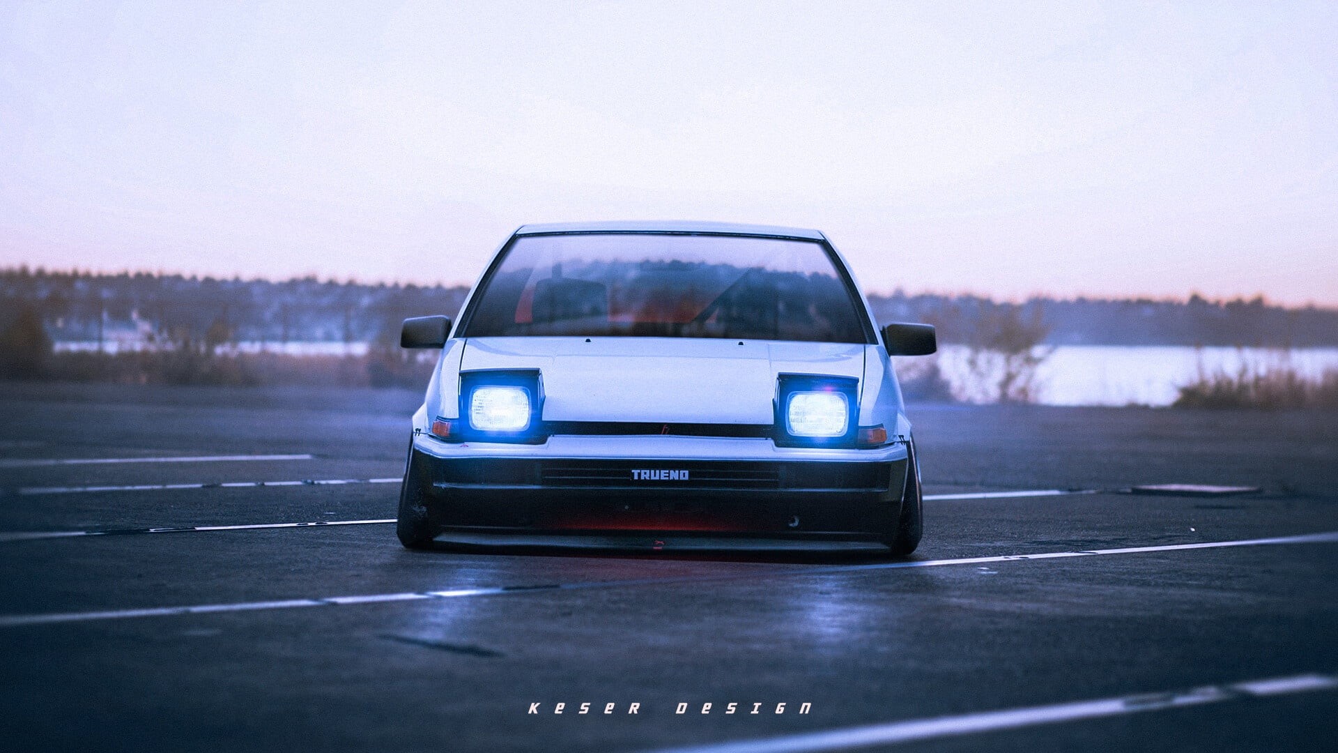Toyota, Toyota AE86, vehicle, car, 1080P, render, digital art, HD Wallpaper