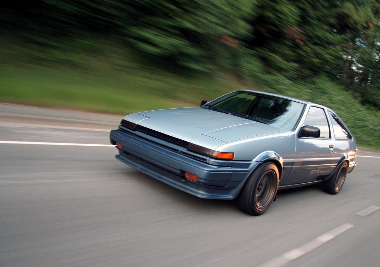 street, blurred motion, road trip, Toyota AE86, on the move, car, driving, outdoors, travel, land vehicle, city, speed, traffic, motion, journey, highway, HD Wallpaper