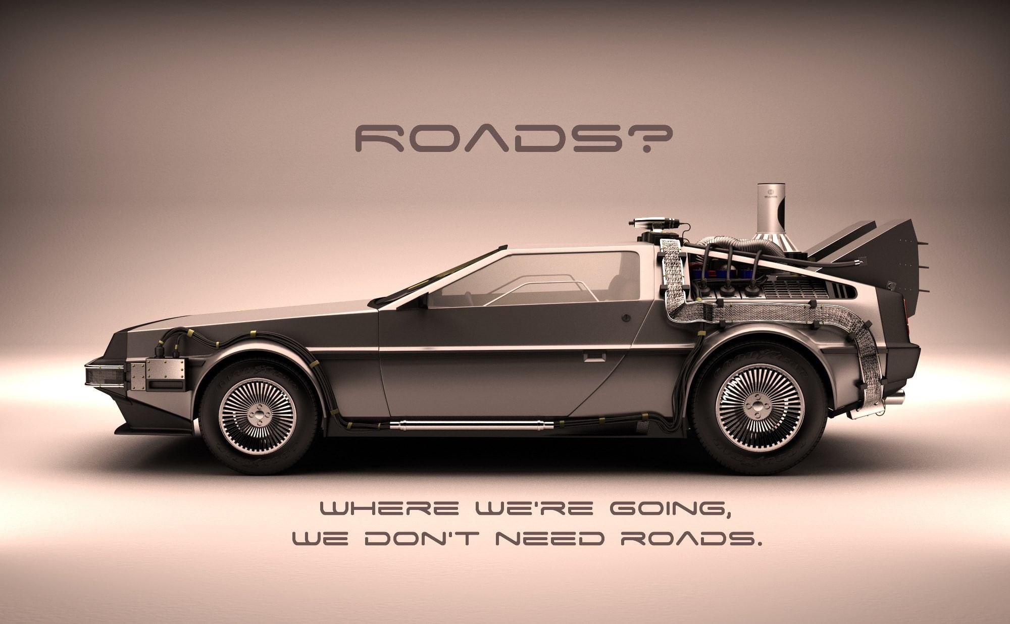 quote, Back to the Future, 1080P, DeLorean, movies, car, typography, vehicle, HD Wallpaper