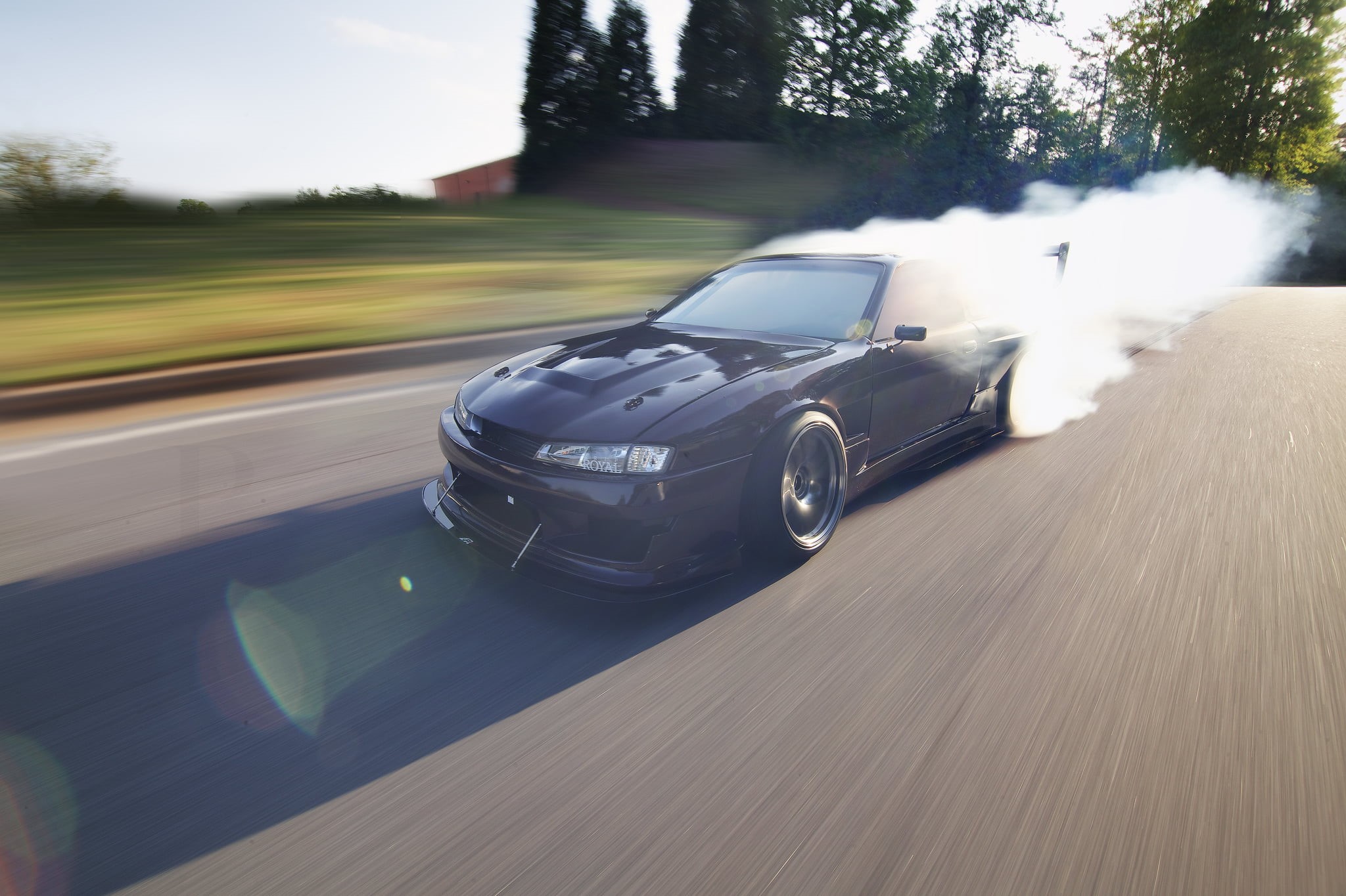 mode of transportation, 1080P, action, curve, s14, motorsport, silvia, nature, wheel, domestic Car, the sun, racecar, drive, personal Land Vehicle, performance Car, HD Wallpaper