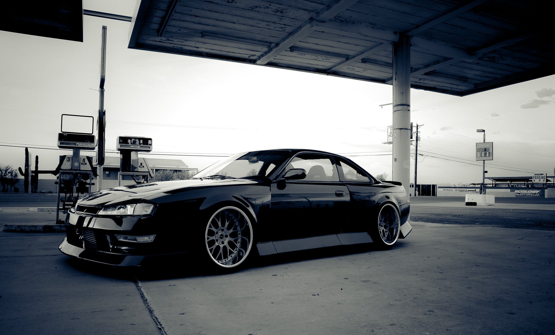 Silvia, 1080P, transportation, the gas station, street, modern, Sylvia, front View, coupe, industry, fuel and Power Generation, editorial, speed, travel, HD Wallpaper