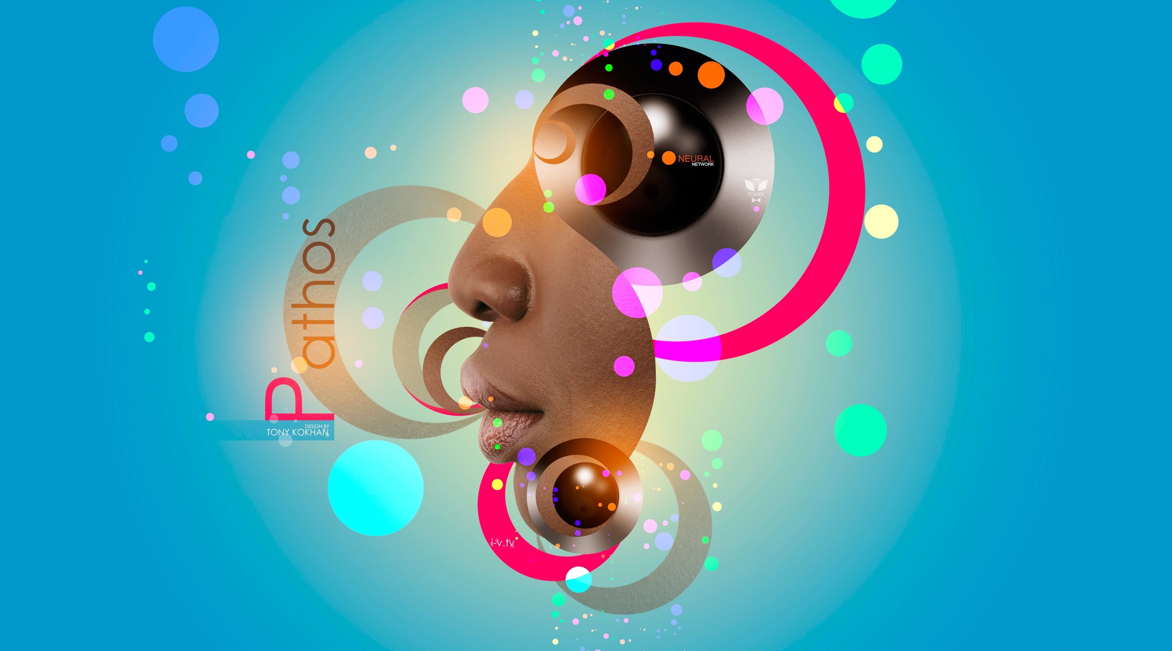 bubble, eyes, design, one person, men, geometric shape, man, illuminated, pathos, circle, indoors, Aero, abstract, portrait, digital composite, studio shot, HD Wallpaper