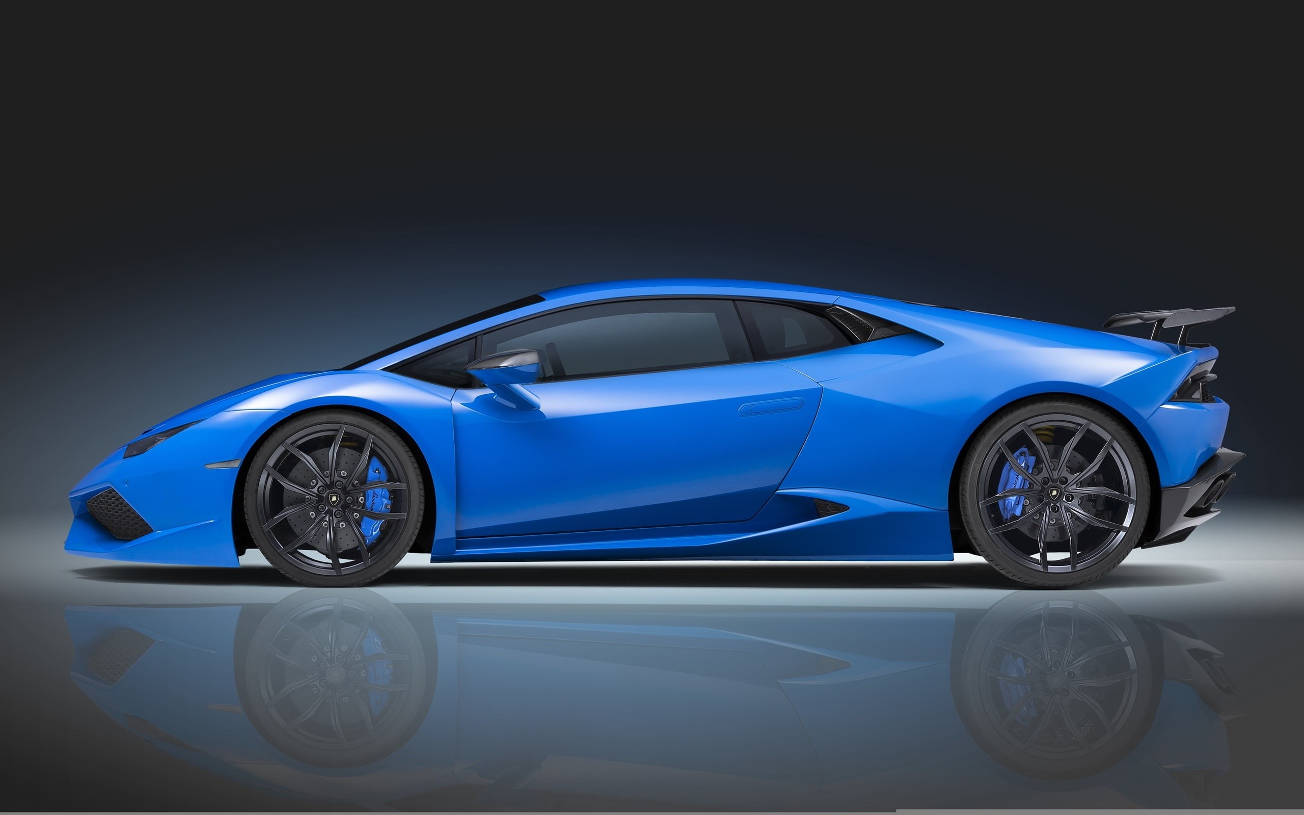 Side, Supercar, Blue, 2K, View, Lamborghini, Huracan, HD Wallpaper