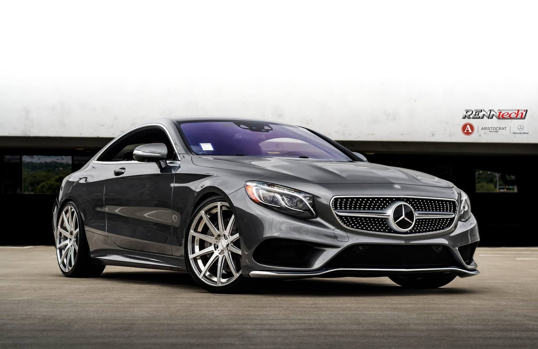 mercedes, cars, benz, s550, renntech, coupe, adv1, 720P, wheels, HD Wallpaper