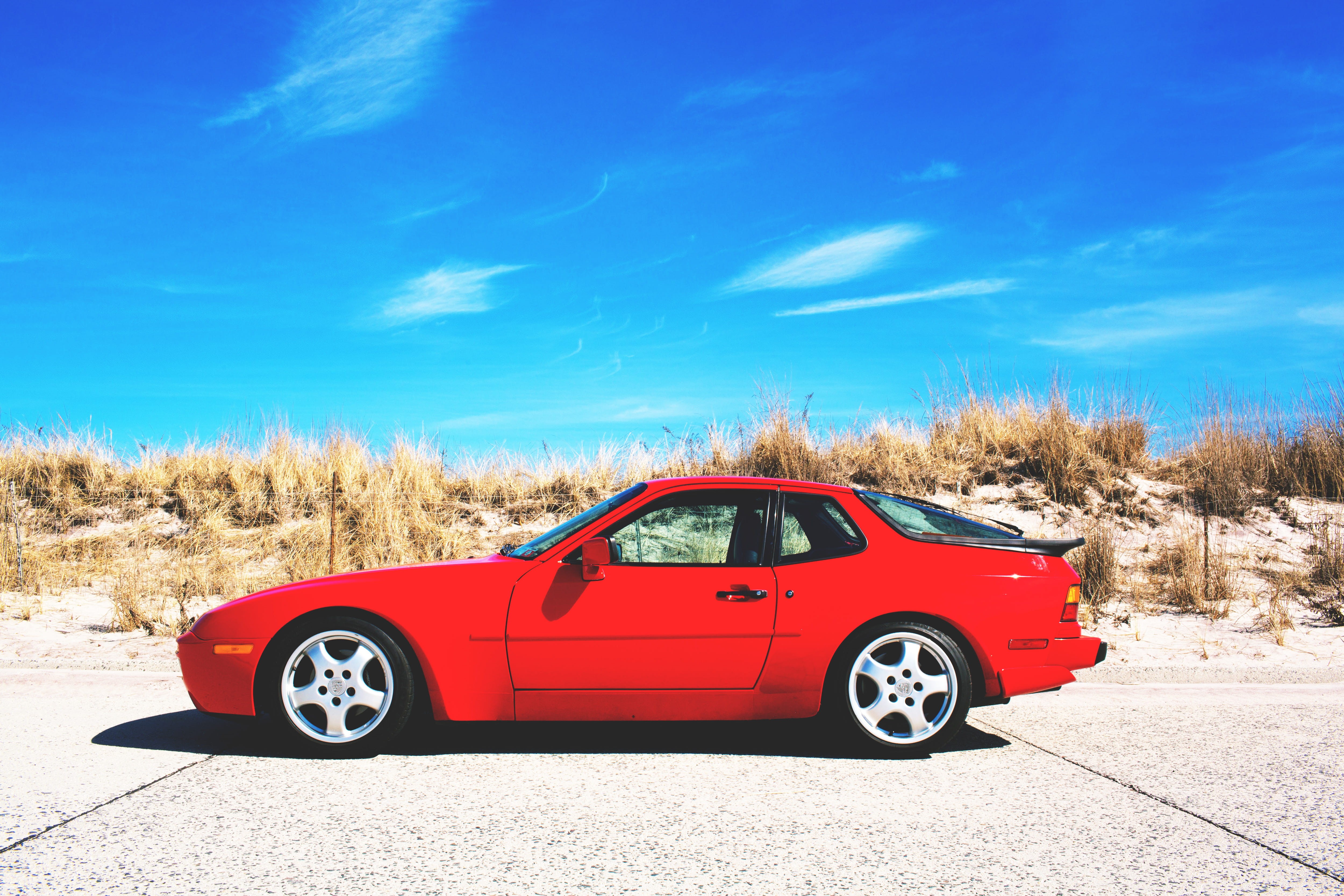 tree, street, 4K, no People, car, outdoors, day, transportation, stationary, technology, wheel, blue, land Vehicle, sports Car, mode of transportation, HD Wallpaper