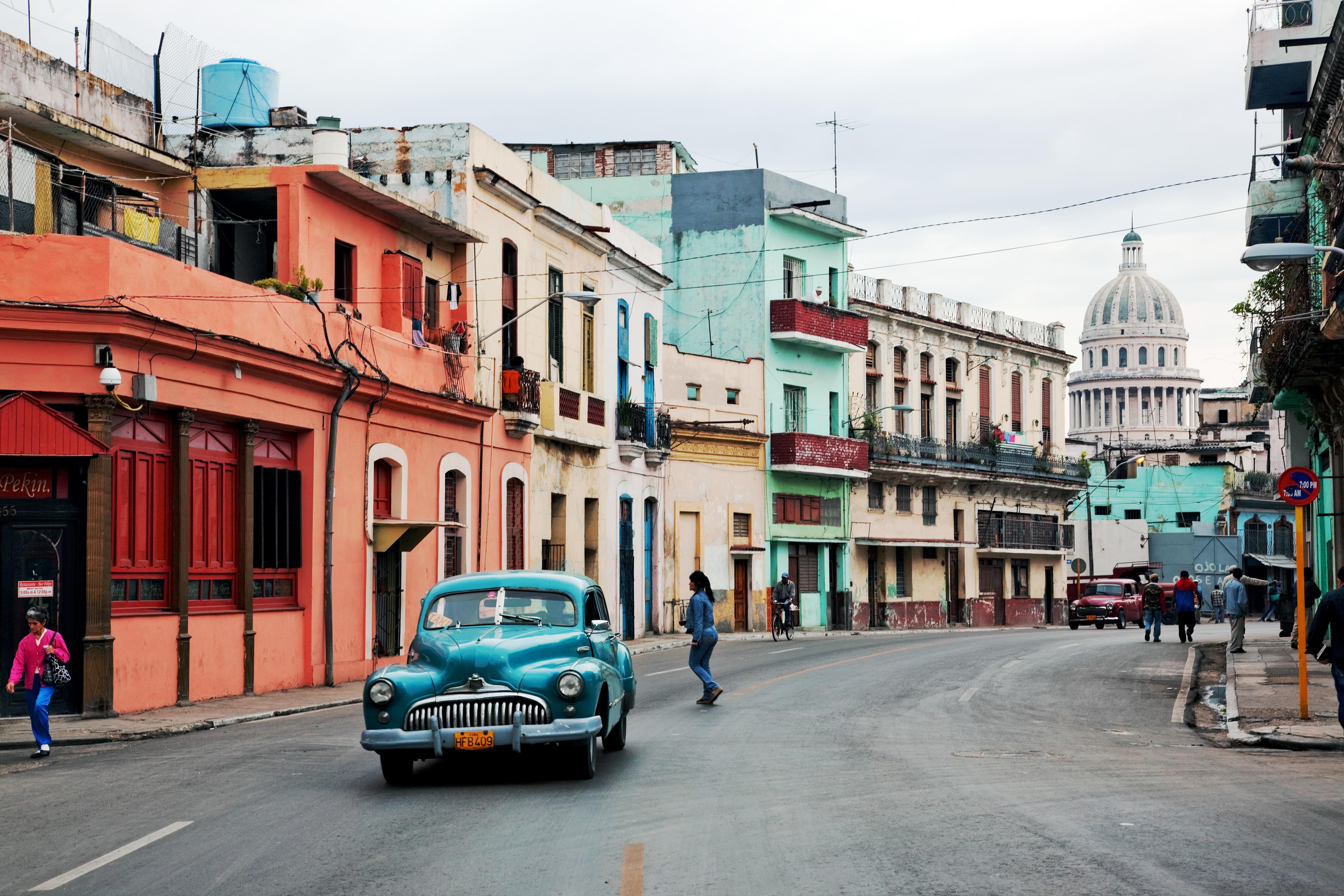 daytime, city street, famous Place, land vehicle, motor vehicle, road, crom, historically, zapata street, concrete, cars, traffic, architecture, vehicle, HD Wallpaper