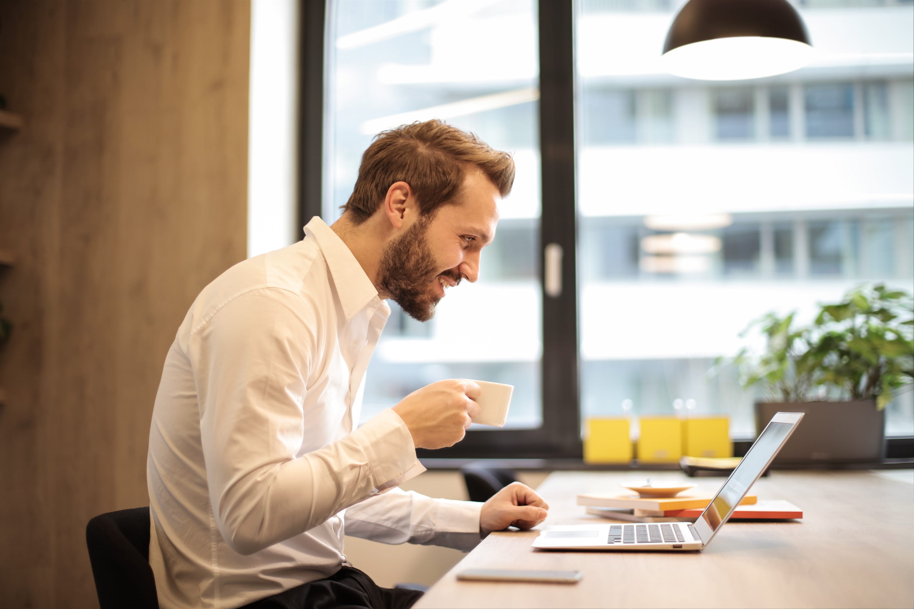 Office, information, work, tech, Looking, notebook, lifestyle, concentrating, cup, table, determined, businessman, male, holding, wireless technology, connection, HD Wallpaper