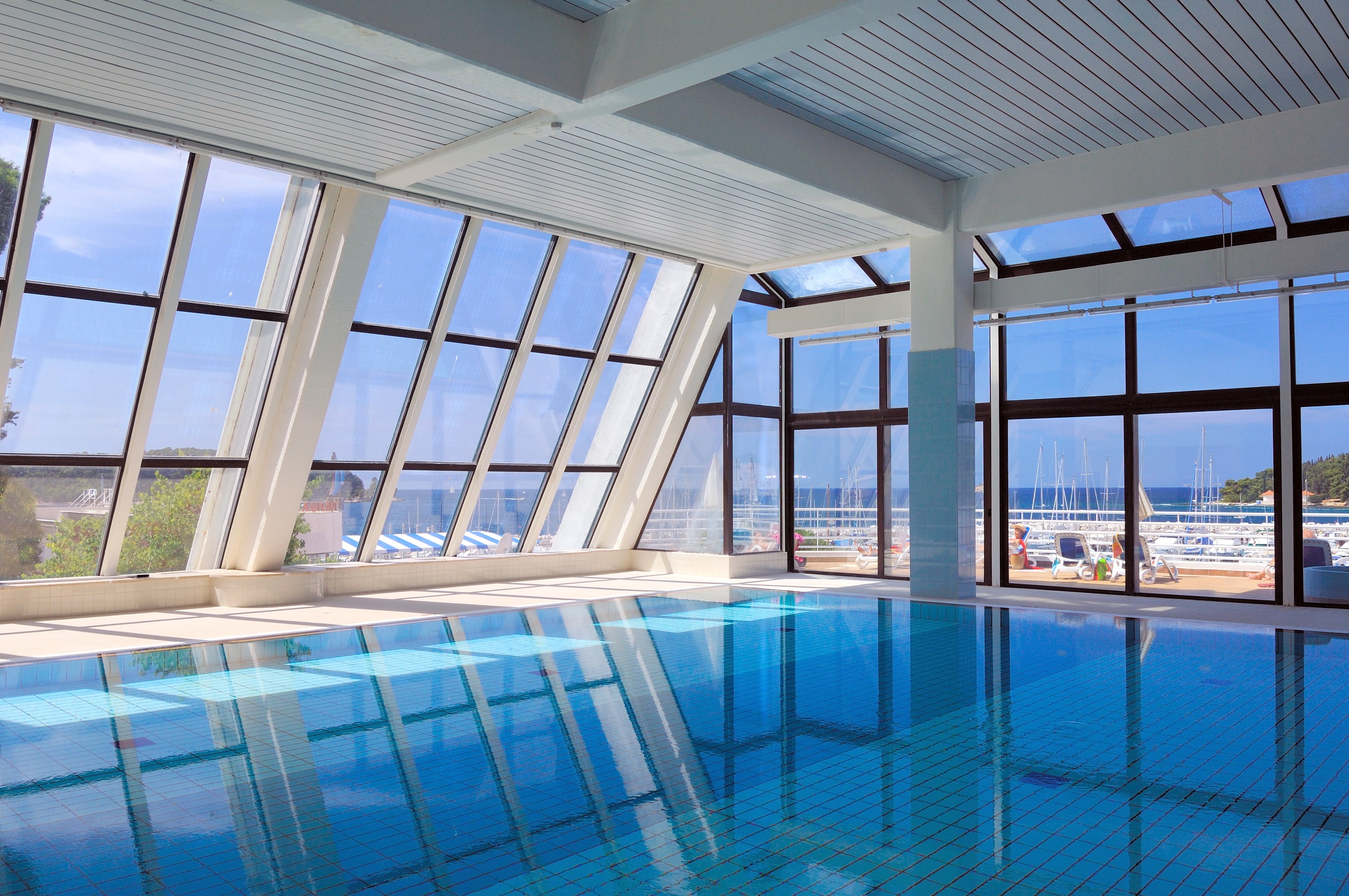 architecture And Buildings, empty, clean, new, domestic Room, house, construction Industry, pool, swimming Pool, business, flooring, home Interior, looking Through Window, HD Wallpaper