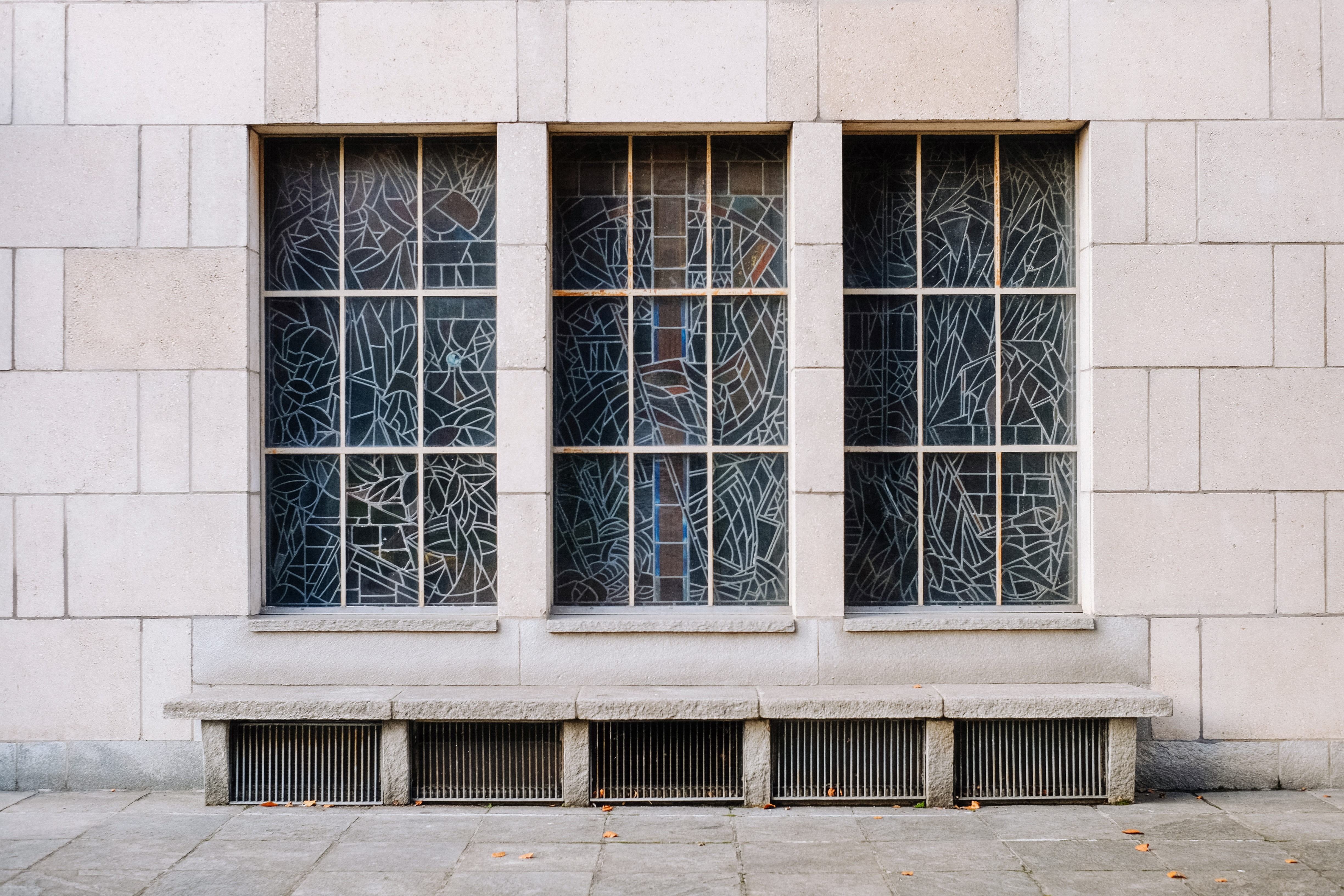 glass, pattern, stone, blue, window frame, full frame, wall - building feature, residential district, photography, minimalist, panel, window, facade, white, HD Wallpaper