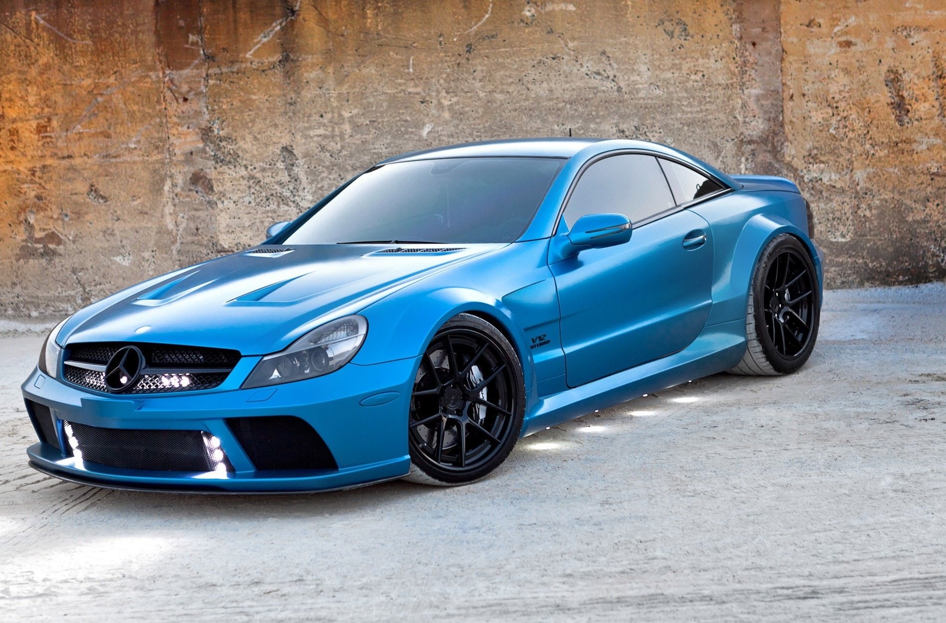 tuning, adv1, mercedes, black, benz, wheel, 720P, sl65, series, amg, HD Wallpaper