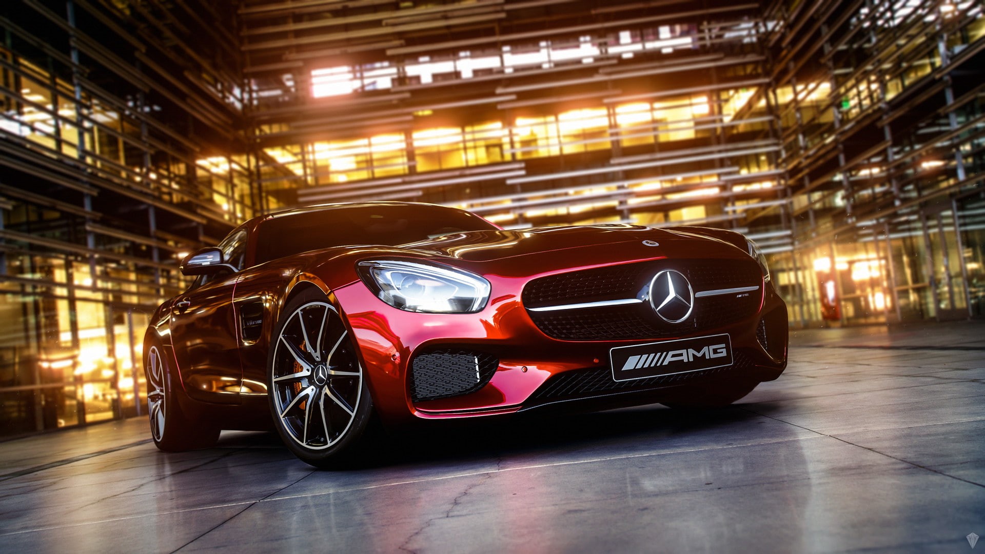 1080P, Mercedes-Benz, car, reflection, Mercedes-AMG, HD Wallpaper