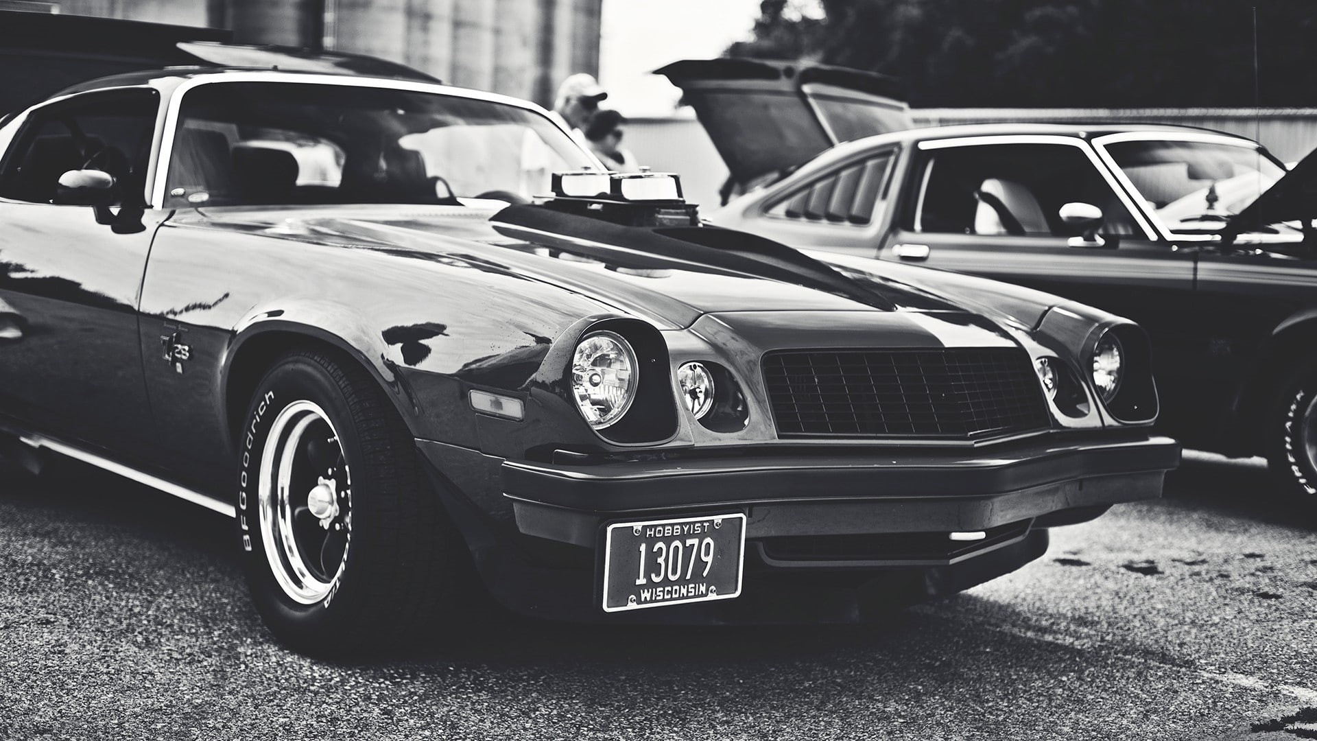 stationary, 1080P, luxury, retro styled, focus on foreground, city, street, vintage car, Chevrolet Camaro Z28, land vehicle, car, transportation, day, HD Wallpaper