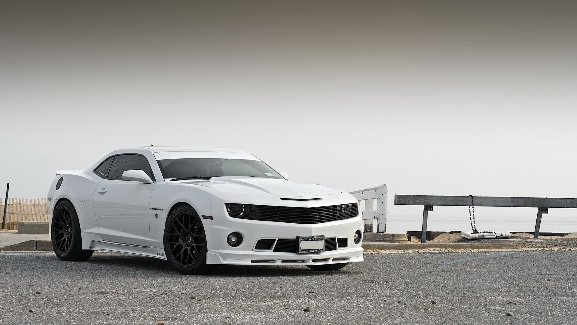 car, clear sky, racecar, nature, sports car, sky, retro styled, no people, wealth, camaro, stationary, white color, luxury, outdoors, copy space, parking, HD Wallpaper