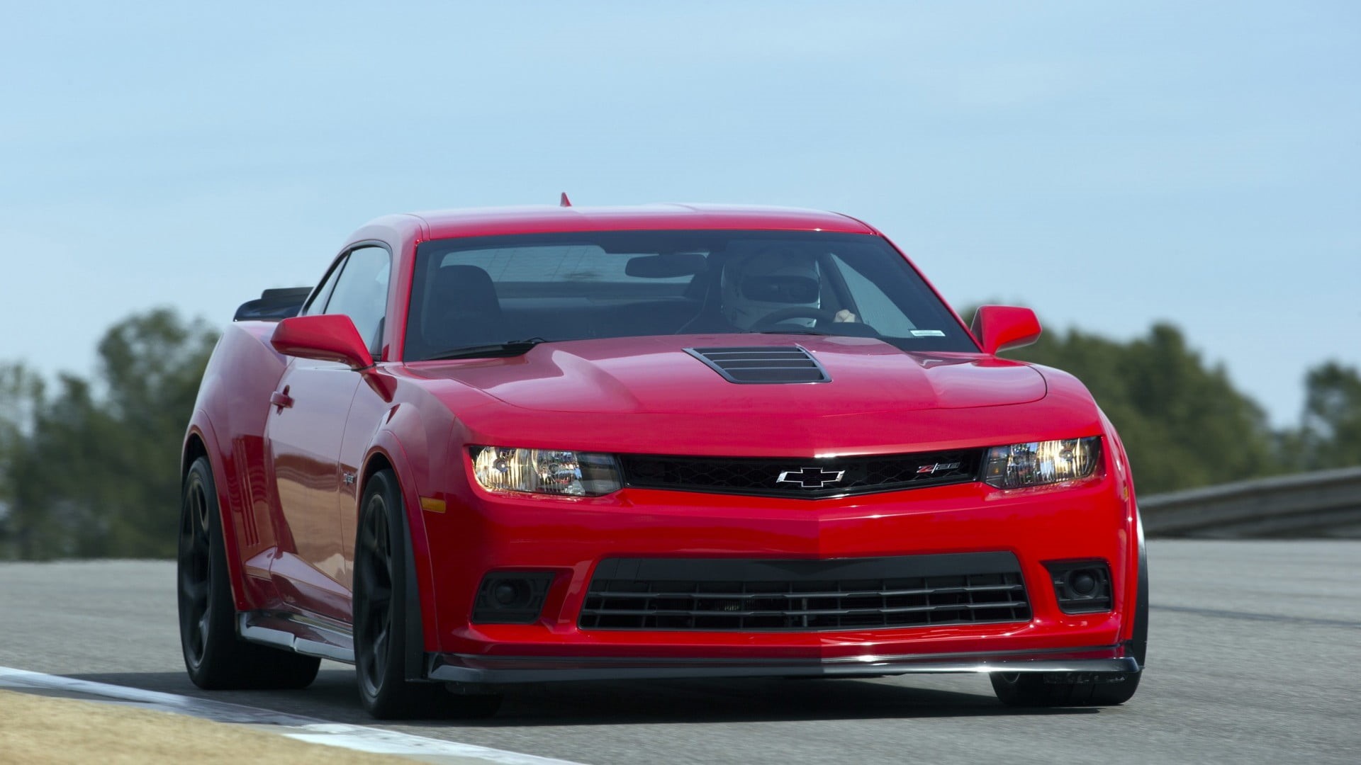 sky, sport, road trip, travel, red, luxury, clear sky, outdoors, land vehicle, no people, Chevrolet Camaro, road, retro styled, motor vehicle, day, vintage car, HD Wallpaper