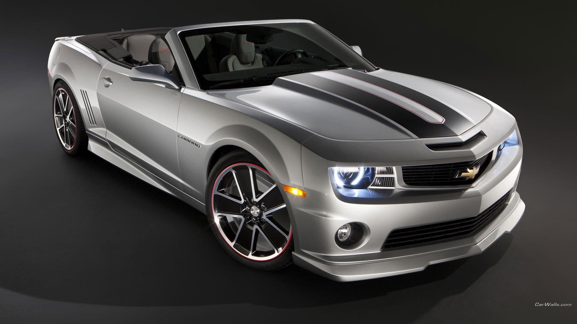 clean, sports car, motor vehicle, transportation, Chevrolet Camaro, benz, car, luxury, silver colored, 1080P, tire, metal, black background, land vehicle, HD Wallpaper