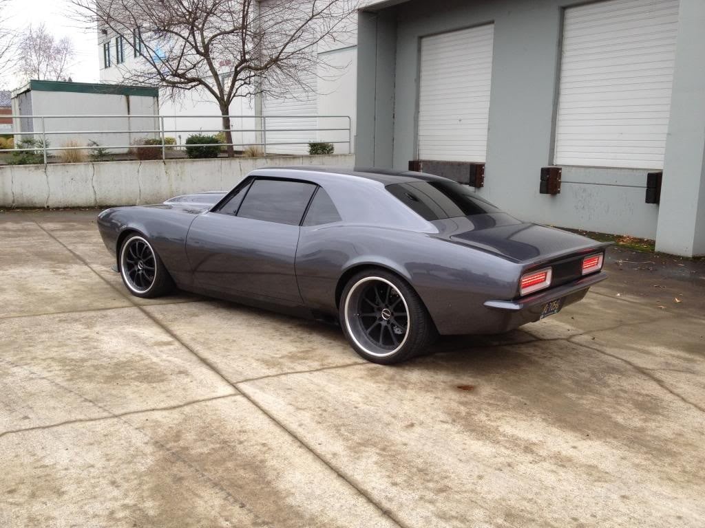 car, street, building, land vehicle, city, tree, muscle cars, coupe, sidewalk, stationary, transportation, Chevrolet Camaro, garage, no people, black, 480P, HD Wallpaper