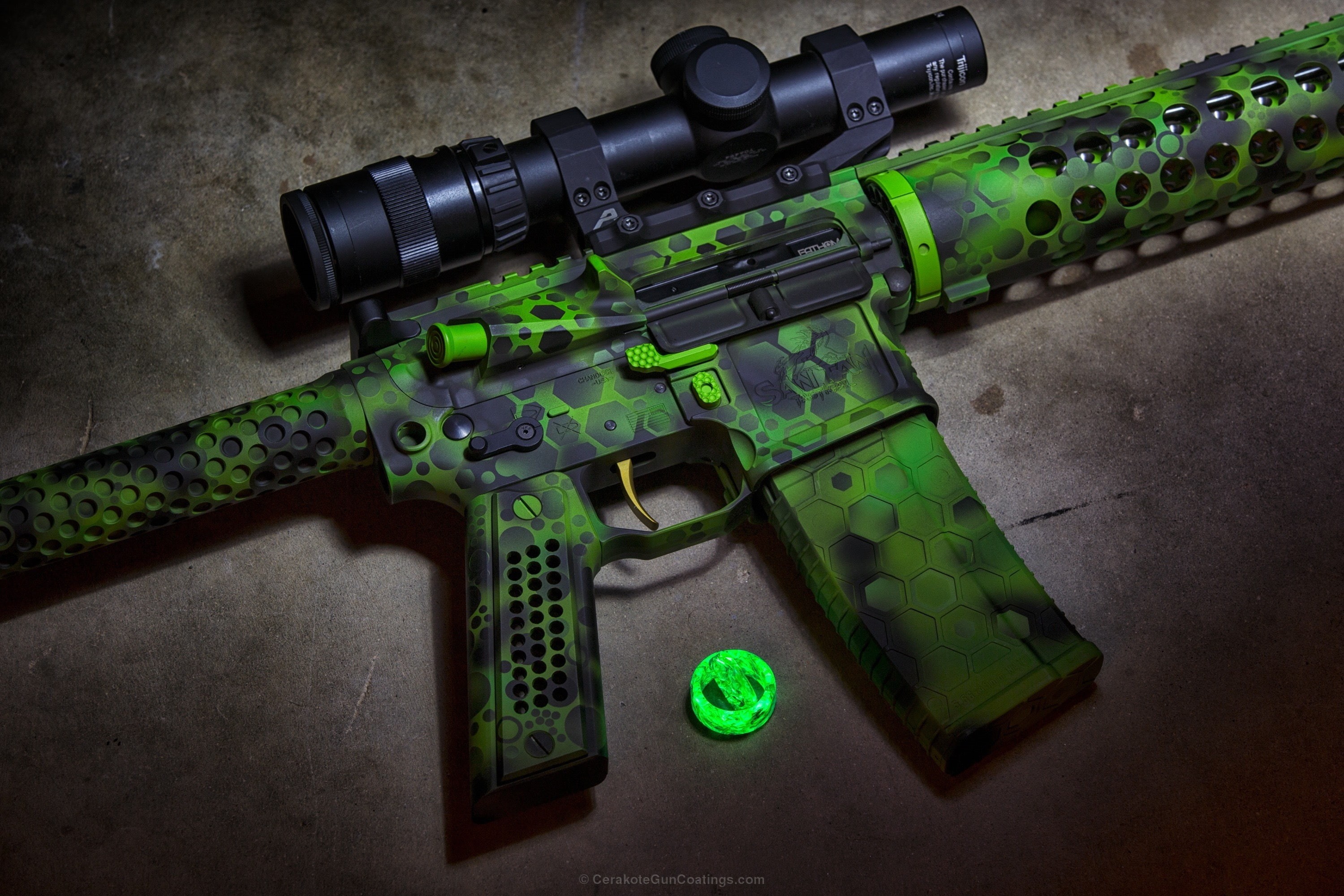 2K, AR15, flashy, colors, assault rifle, HD Wallpaper