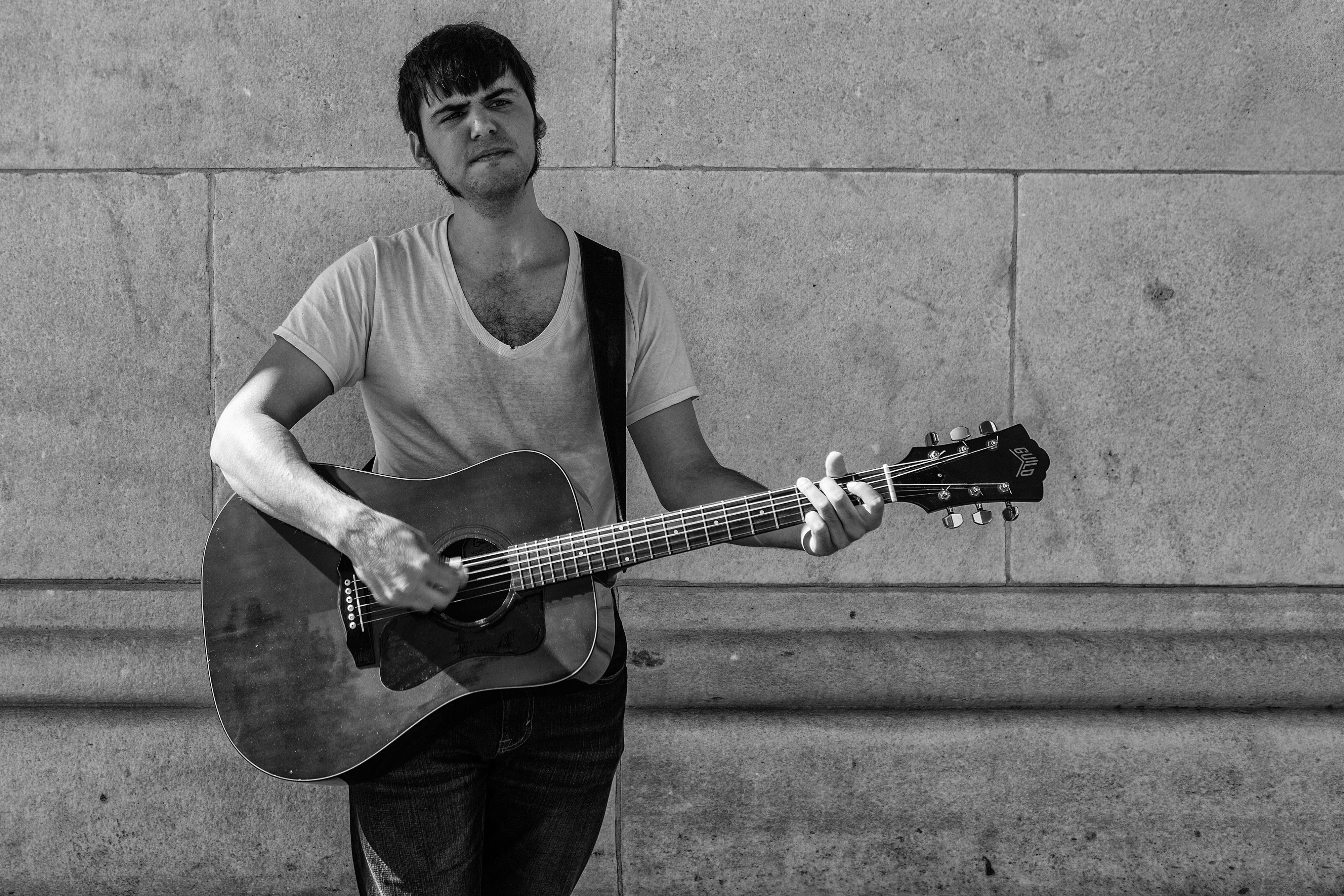 arts And Entertainment, village, musician, 4K, musical equipment, Canon 5D, wall - building feature, musical Instrument, rock music, plucking an instrument, HD Wallpaper