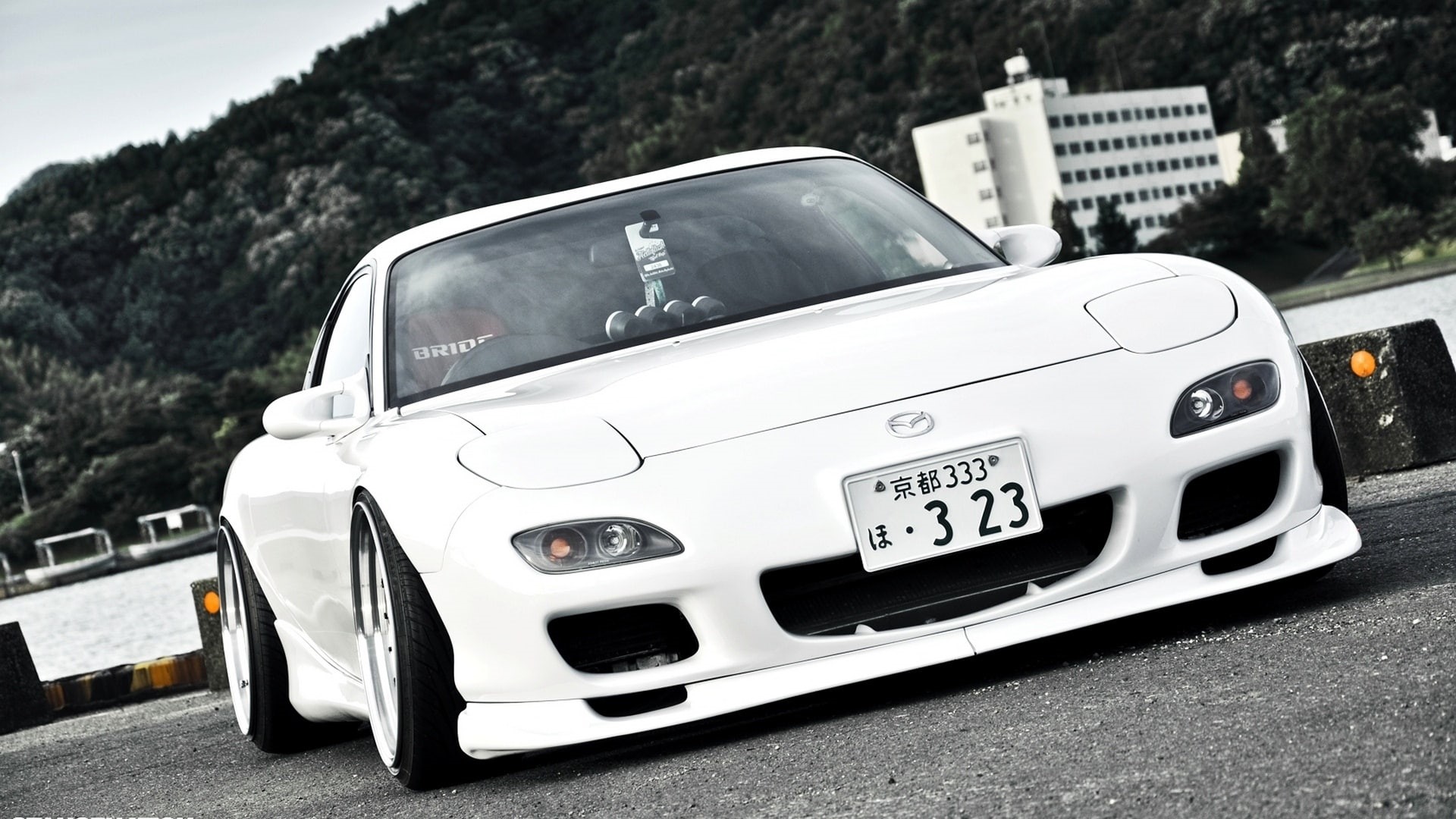 White, Mazda, Japan, rx, 1080P, Car, HD Wallpaper