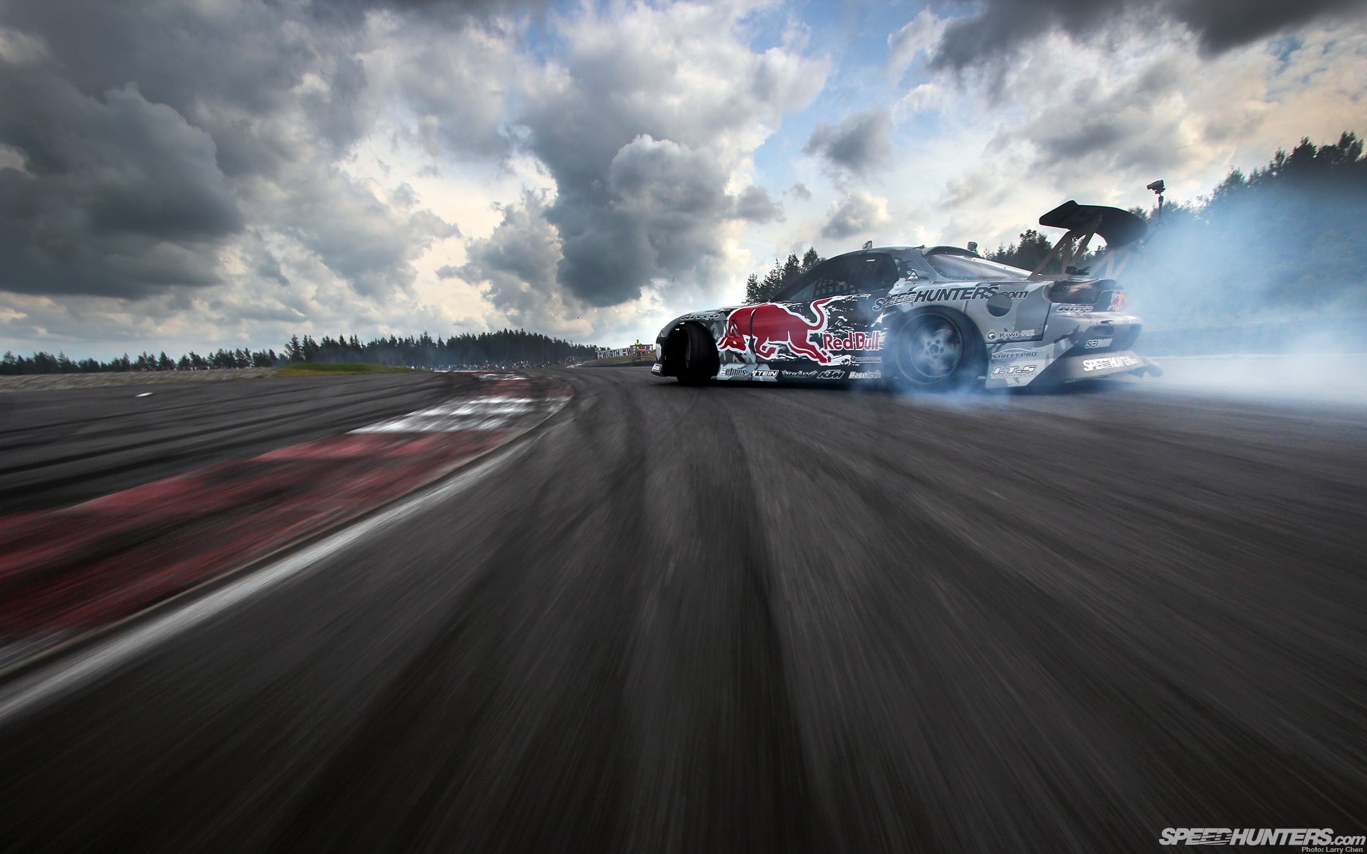 7, smoke, cars, clouds, stock, hd, car, drift, 1080P, grey, rx, mazda, HD Wallpaper