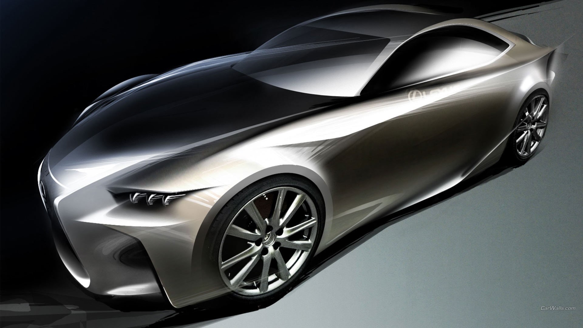 silver colored, transportation, 1080P, tire, alloy, studio shot, Lexus LF-CC, chrome, wheel, abstract, clean, luxury, wealth, reflection, modern, land vehicle, HD Wallpaper