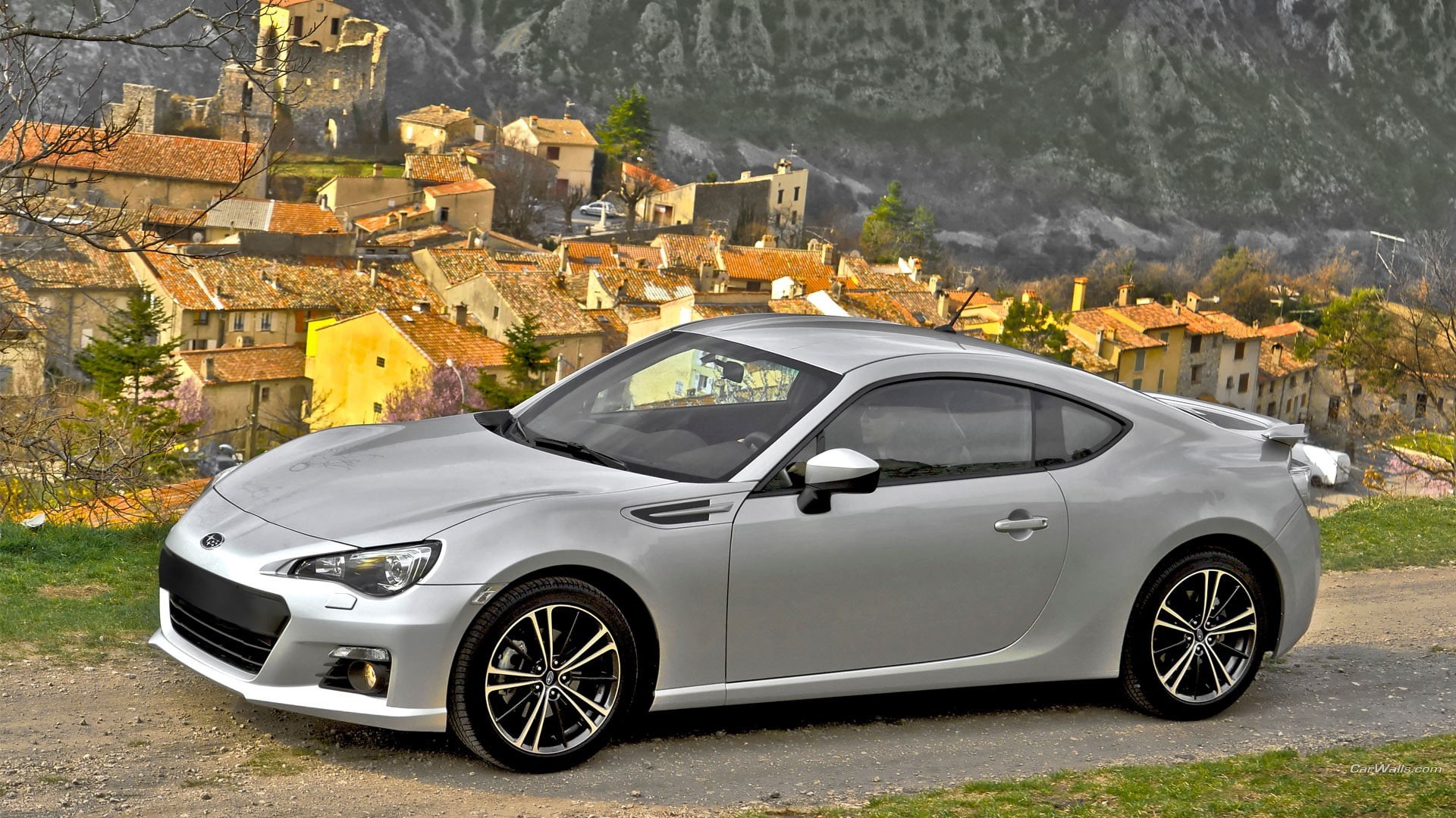 water, plant, Subaru BRZ, motor vehicle, transportation, travel, city, nature, flower, building, land vehicle, built structure, outdoors, day, mode of transportation, HD Wallpaper