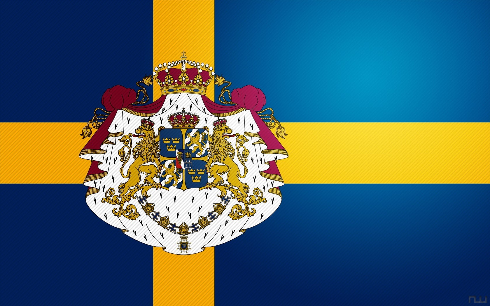flag, day, close-up, representation, Sweden, art and craft, architecture, yellow, nature, built structure, blue, clear sky, single object, celebration, HD Wallpaper