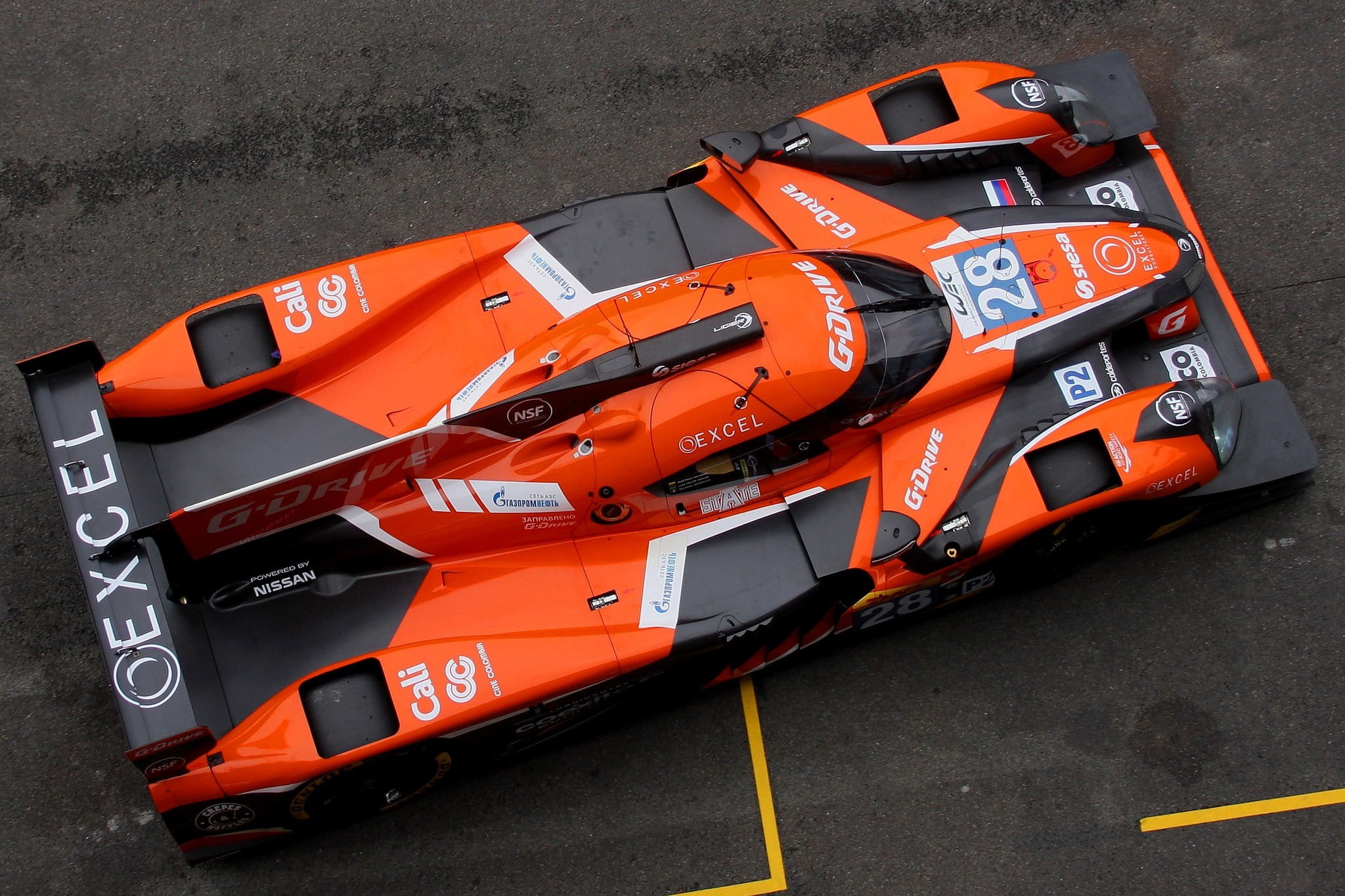 ORECA, transportation, Le Mans Prototype, Nissan, motor vehicle, car, street, outdoors, orange color, no people, road, land vehicle, stationary, mode of transportation, HD Wallpaper