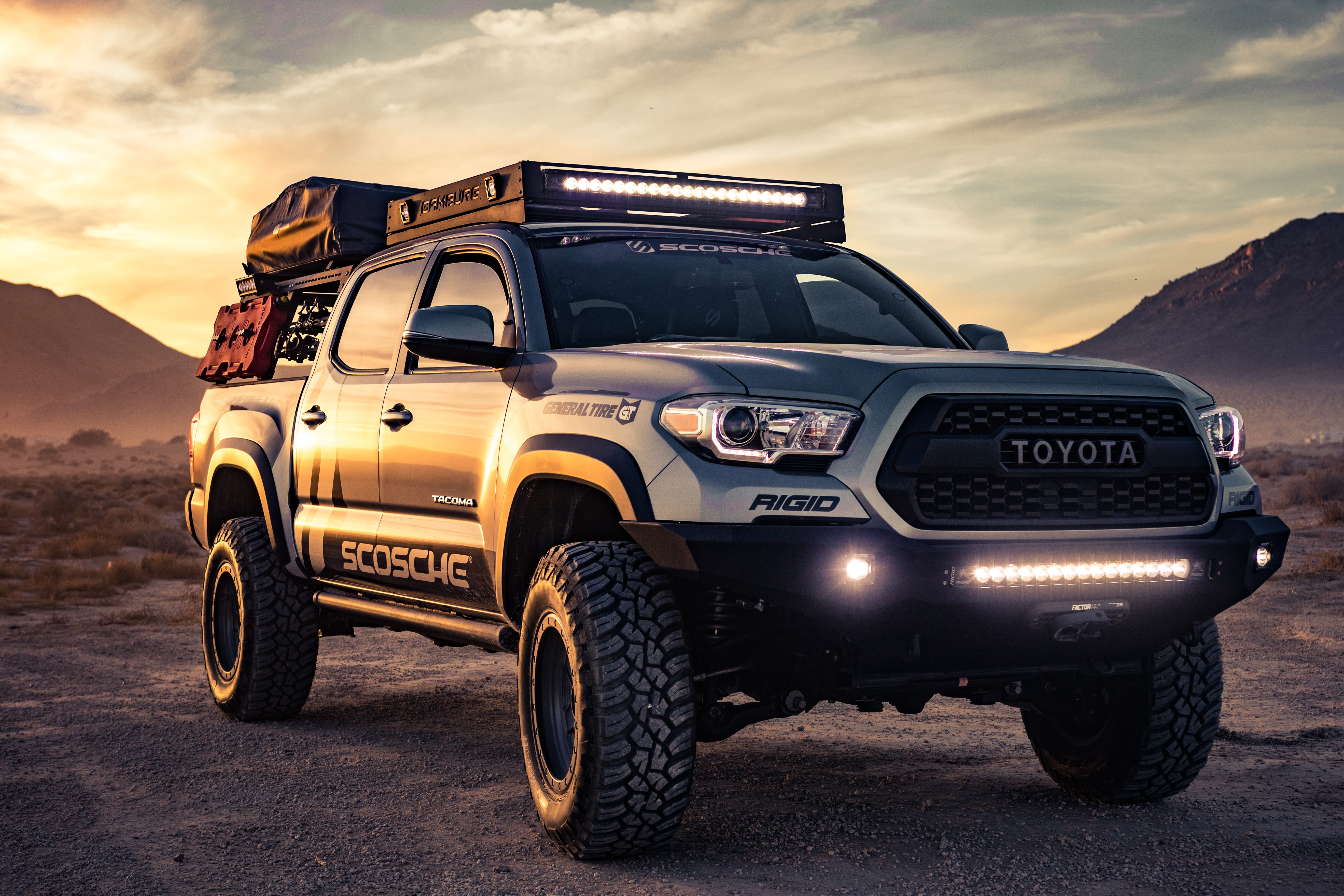 truck, road, headlight, design, transportation, dessert, black, car, sky, tyres, transportation system, trademark, branding, nature, mode of transportation, HD Wallpaper