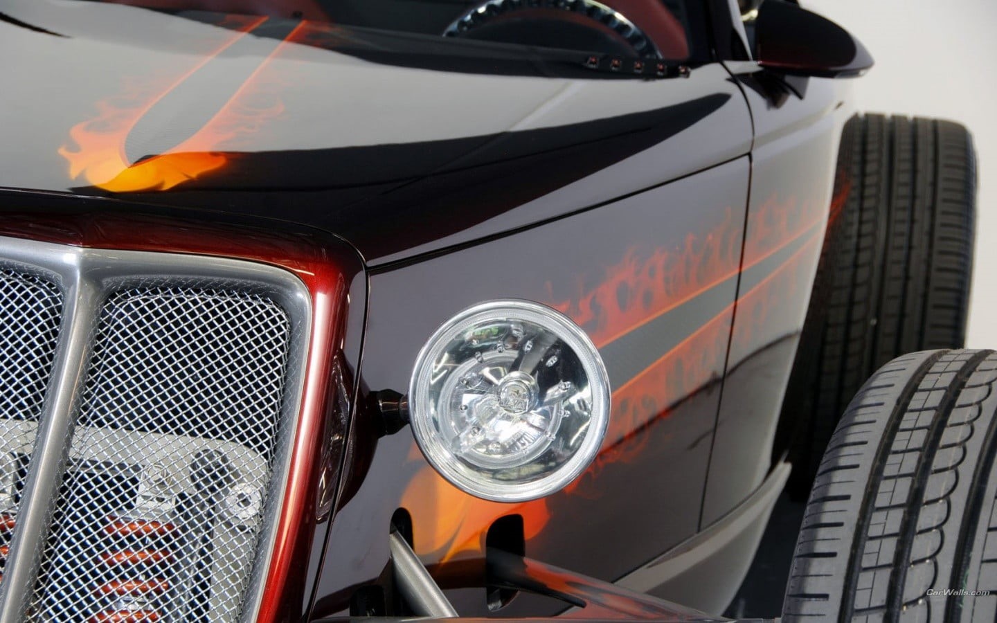 headlight, stationary, vehicle, car, outdoors, black, chrome, metal, transportation, no people, vintage car, land vehicle, close-up, mode of transportation, HD Wallpaper