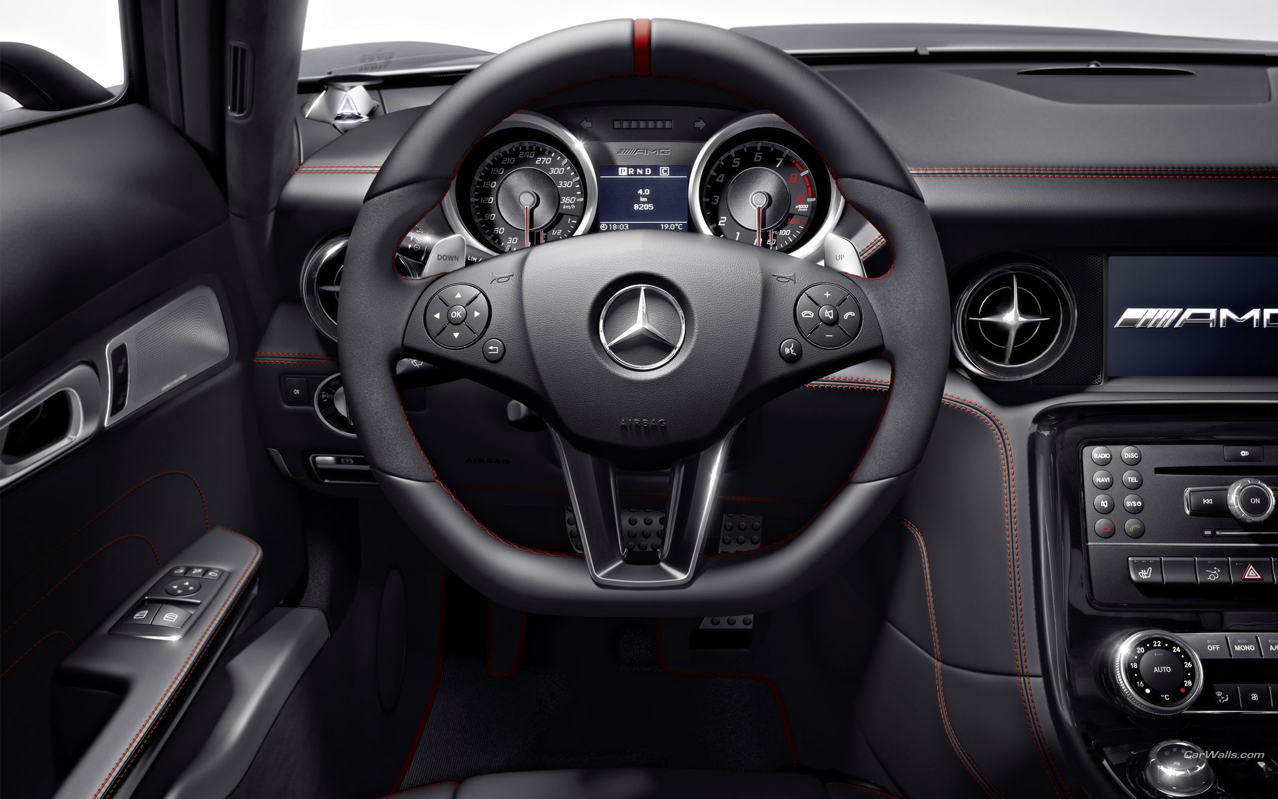2K, amg, mercedes, interior, wheel, gullwing, cars, hd, dashboard, steering, dash, sls, HD Wallpaper
